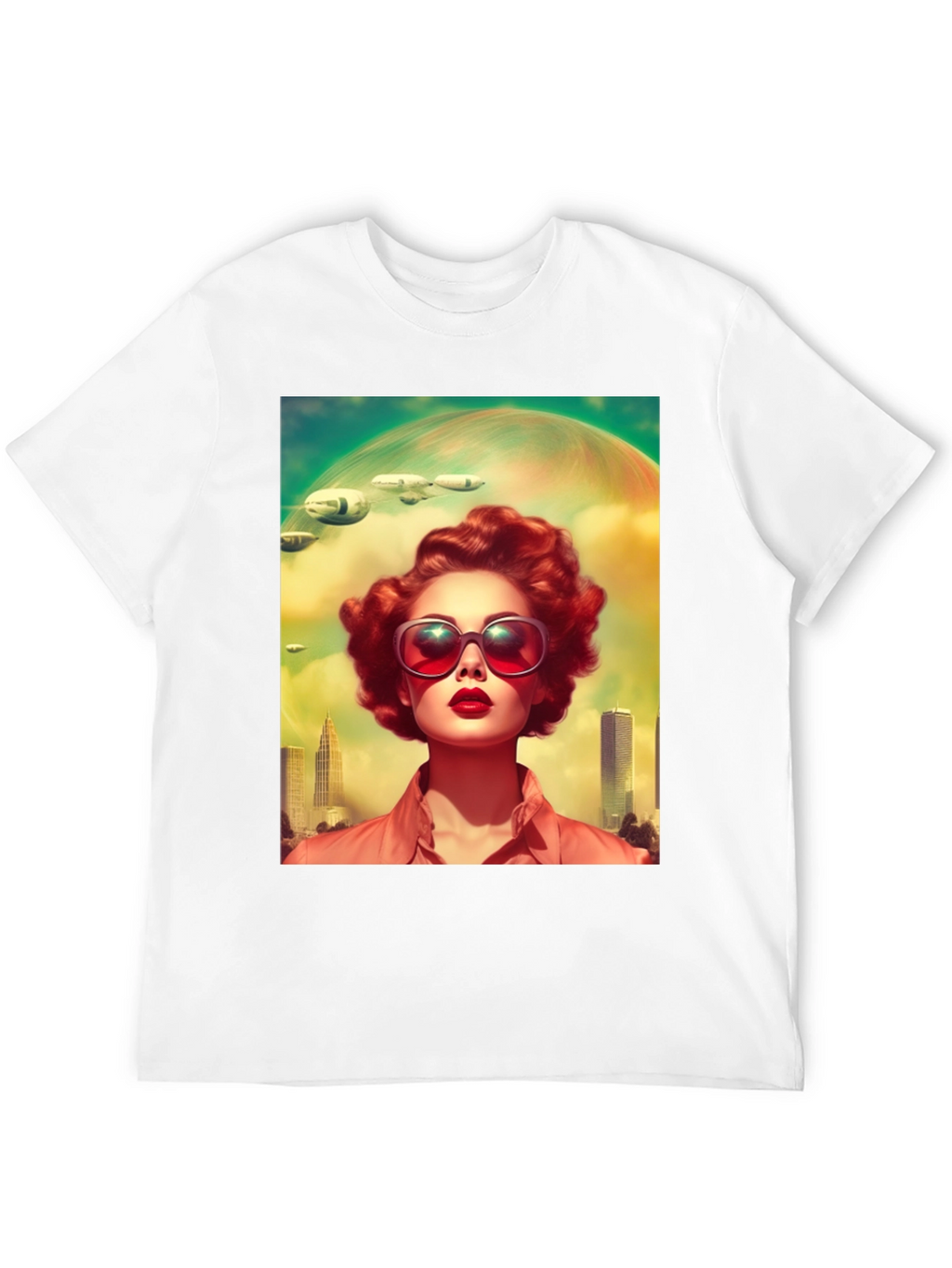Retro Futuristic Woman T-Shirt