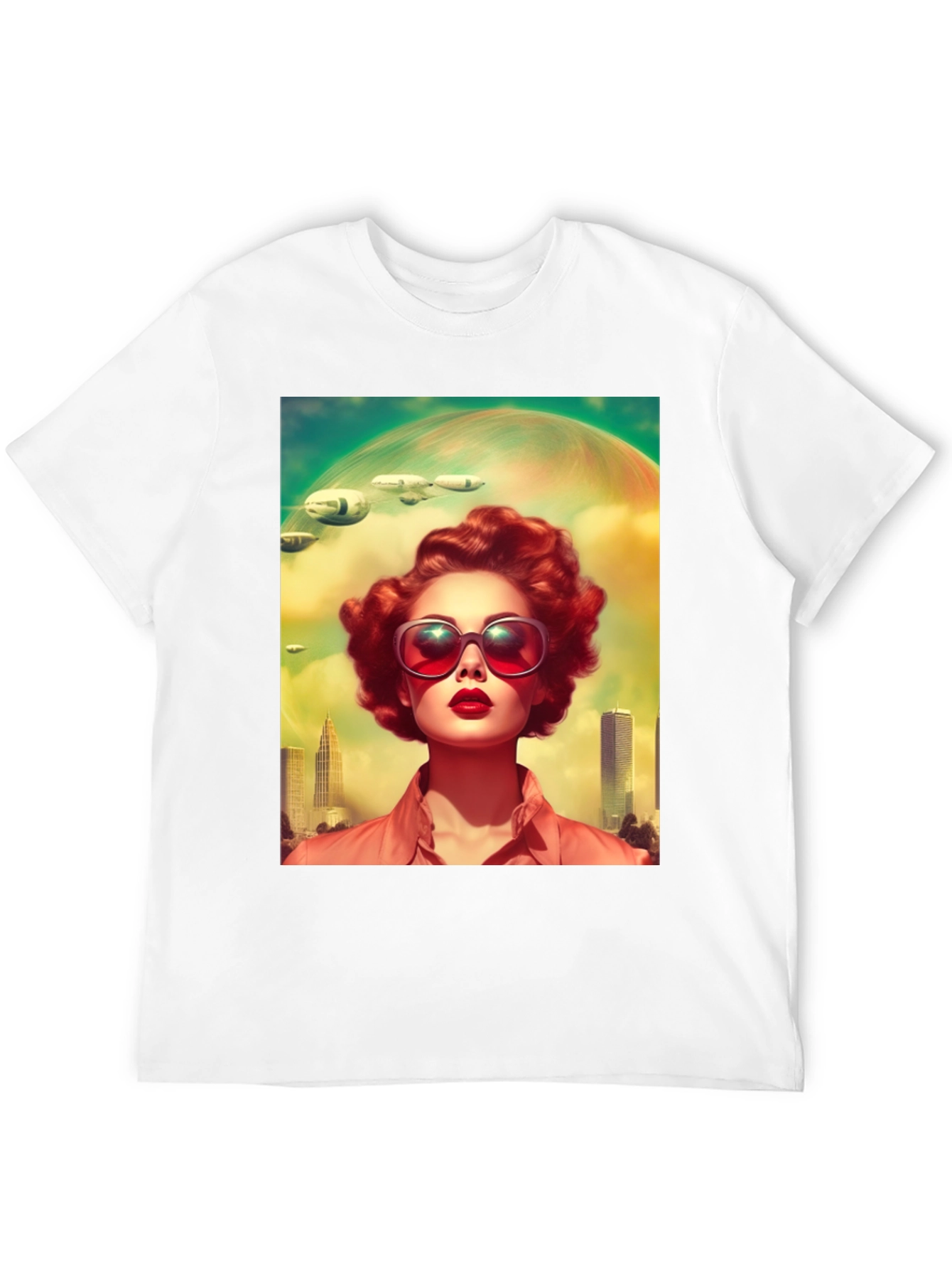 Retro Futuristic Woman T-Shirt