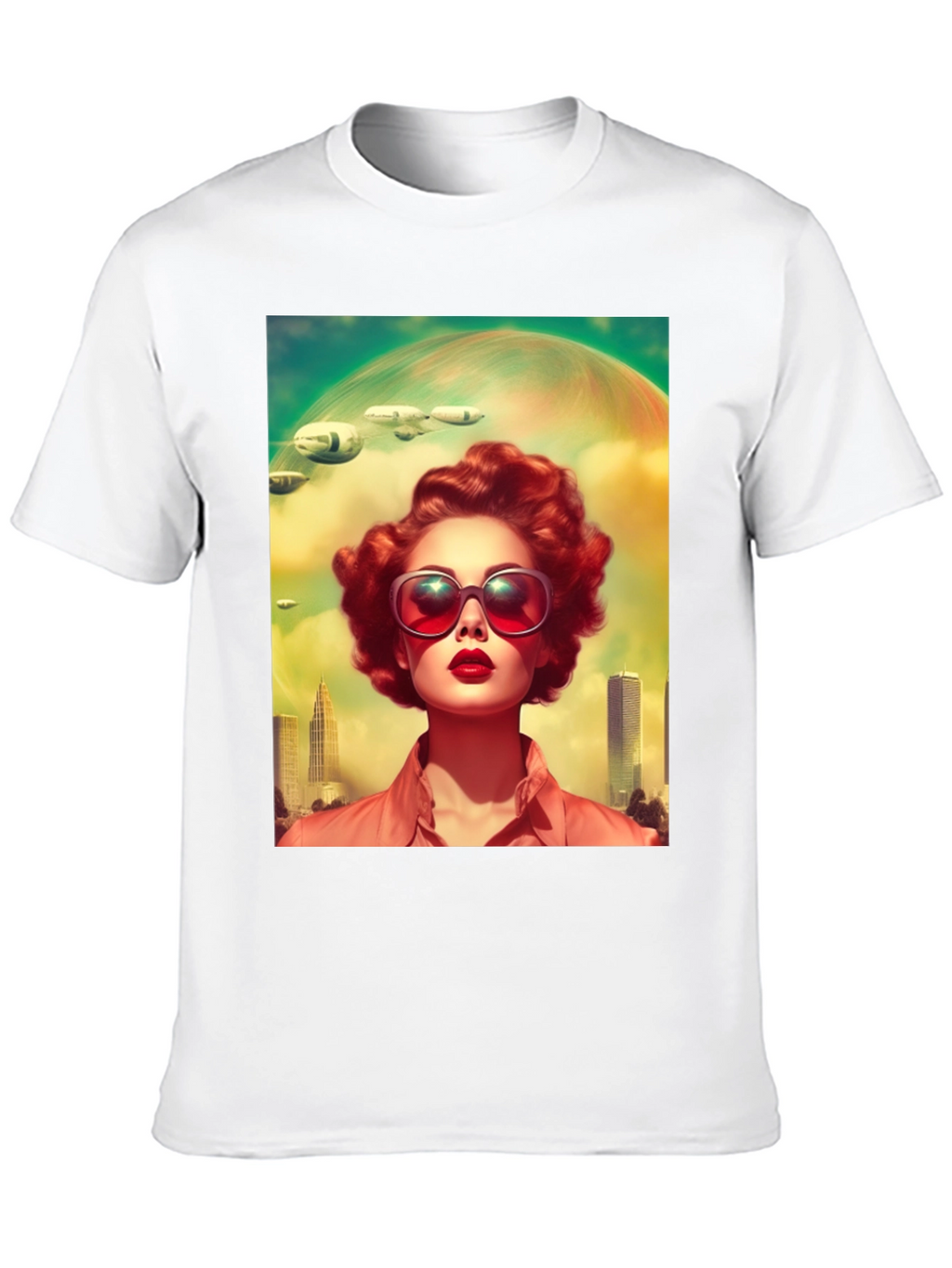 Retro Futuristic Woman T-Shirt