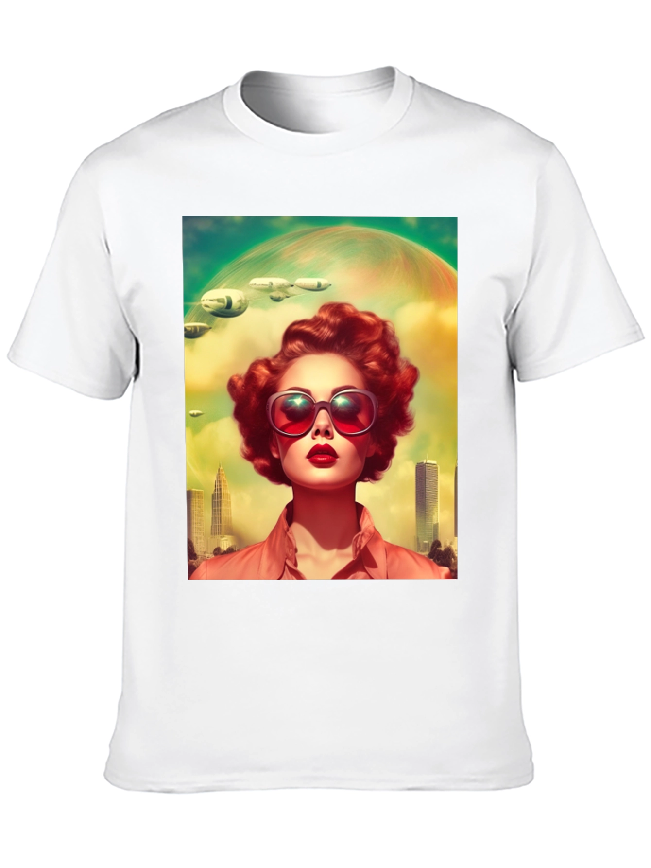 Retro Futuristic Woman T-Shirt