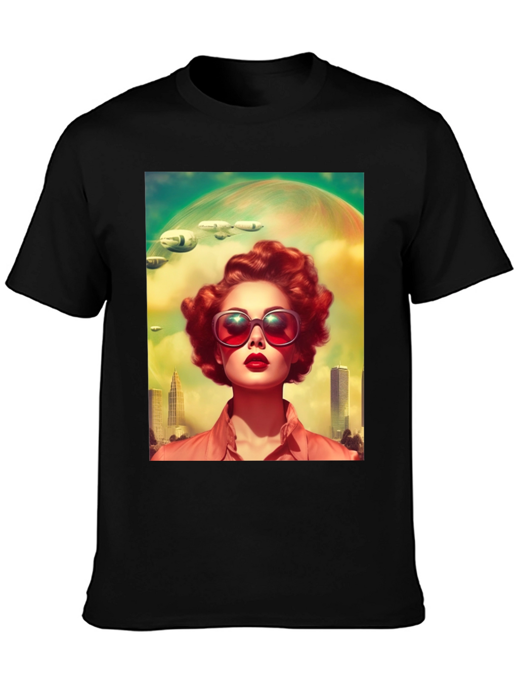 Retro Futuristic Woman T-Shirt