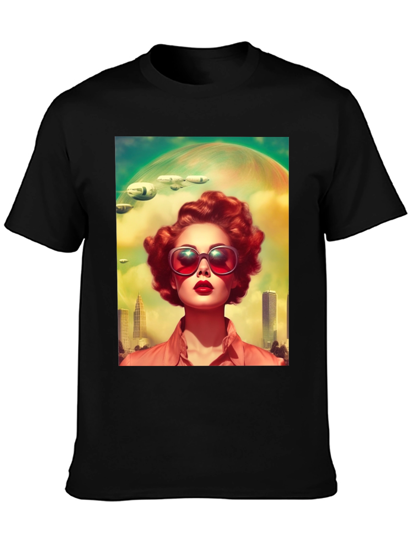 Retro Futuristic Woman T-Shirt