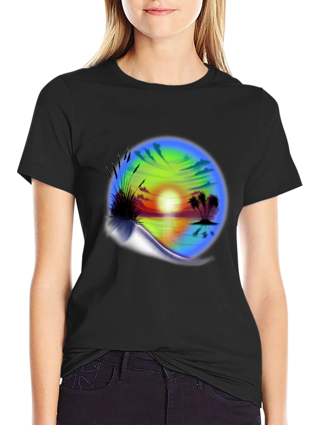 Sunset Beach Graphic T-Shirt - Island Vibes Tee