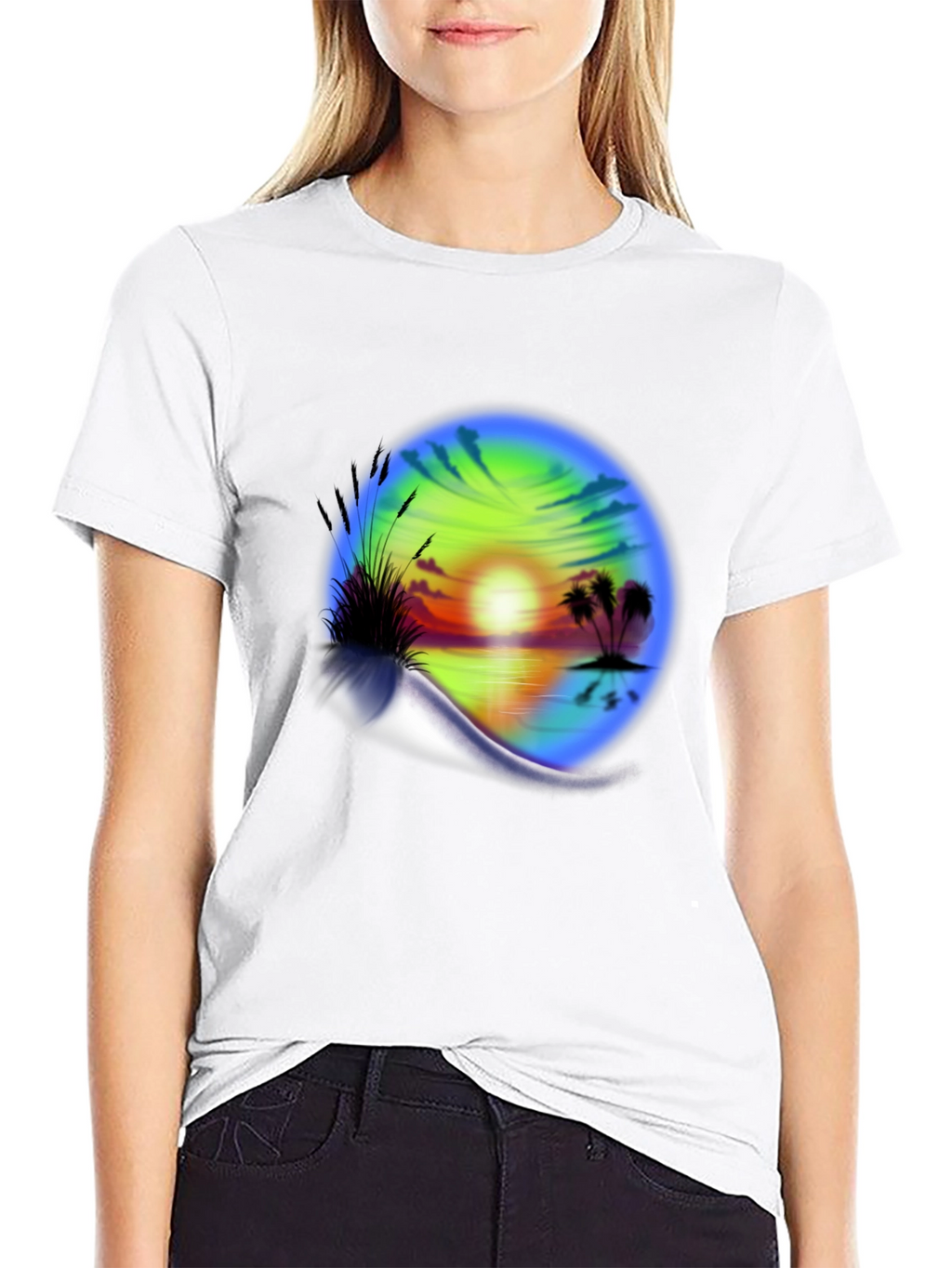 Sunset Beach Graphic T-Shirt - Island Vibes Tee