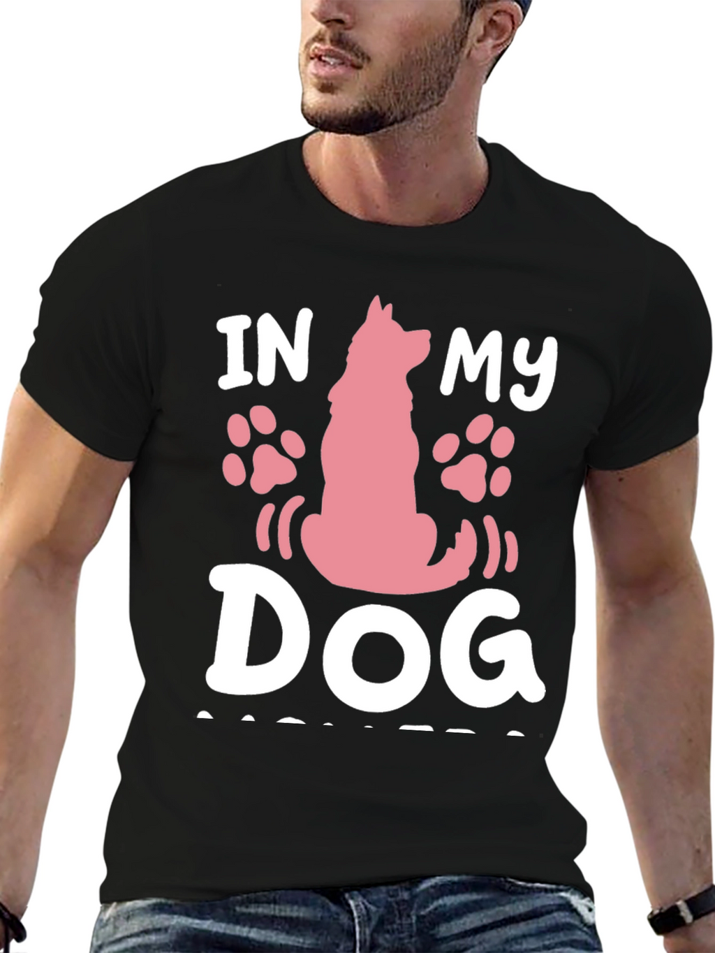 In My Dog Mom Era Graphic Tee - Black