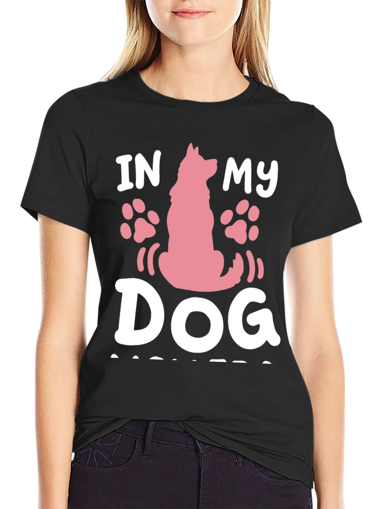 In My Dog Mom Era Graphic Tee - Black