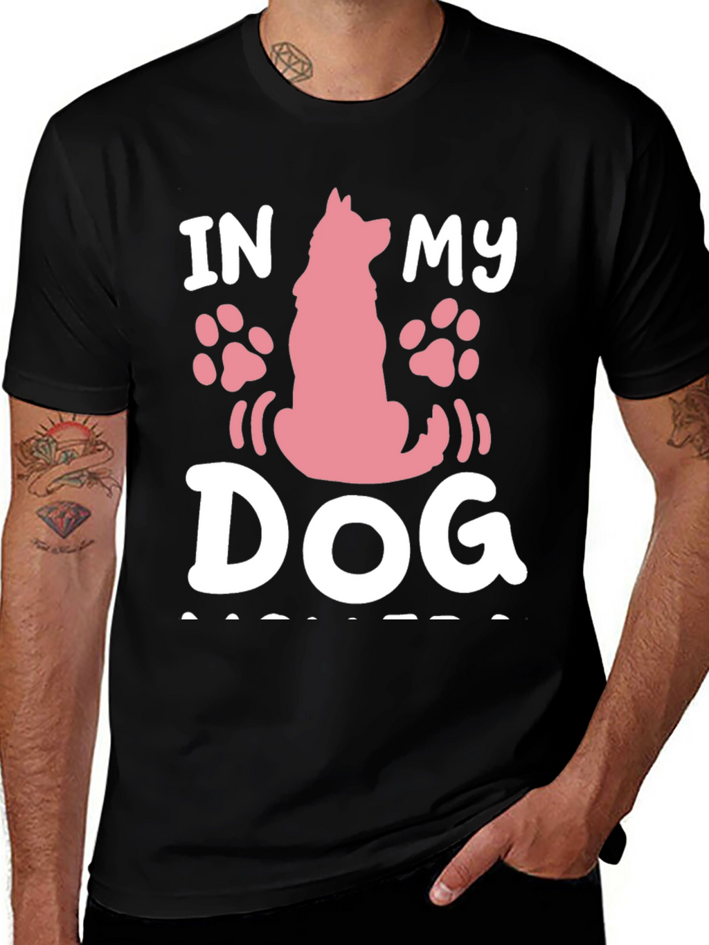 In My Dog Mom Era Graphic Tee - Black
