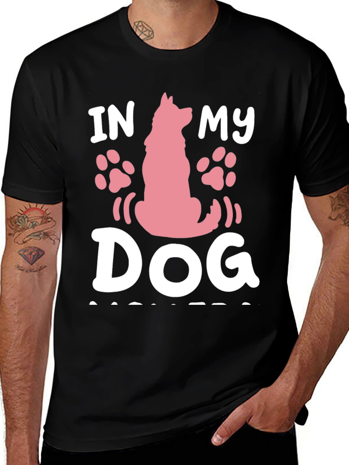 In My Dog Mom Era Graphic Tee - Black