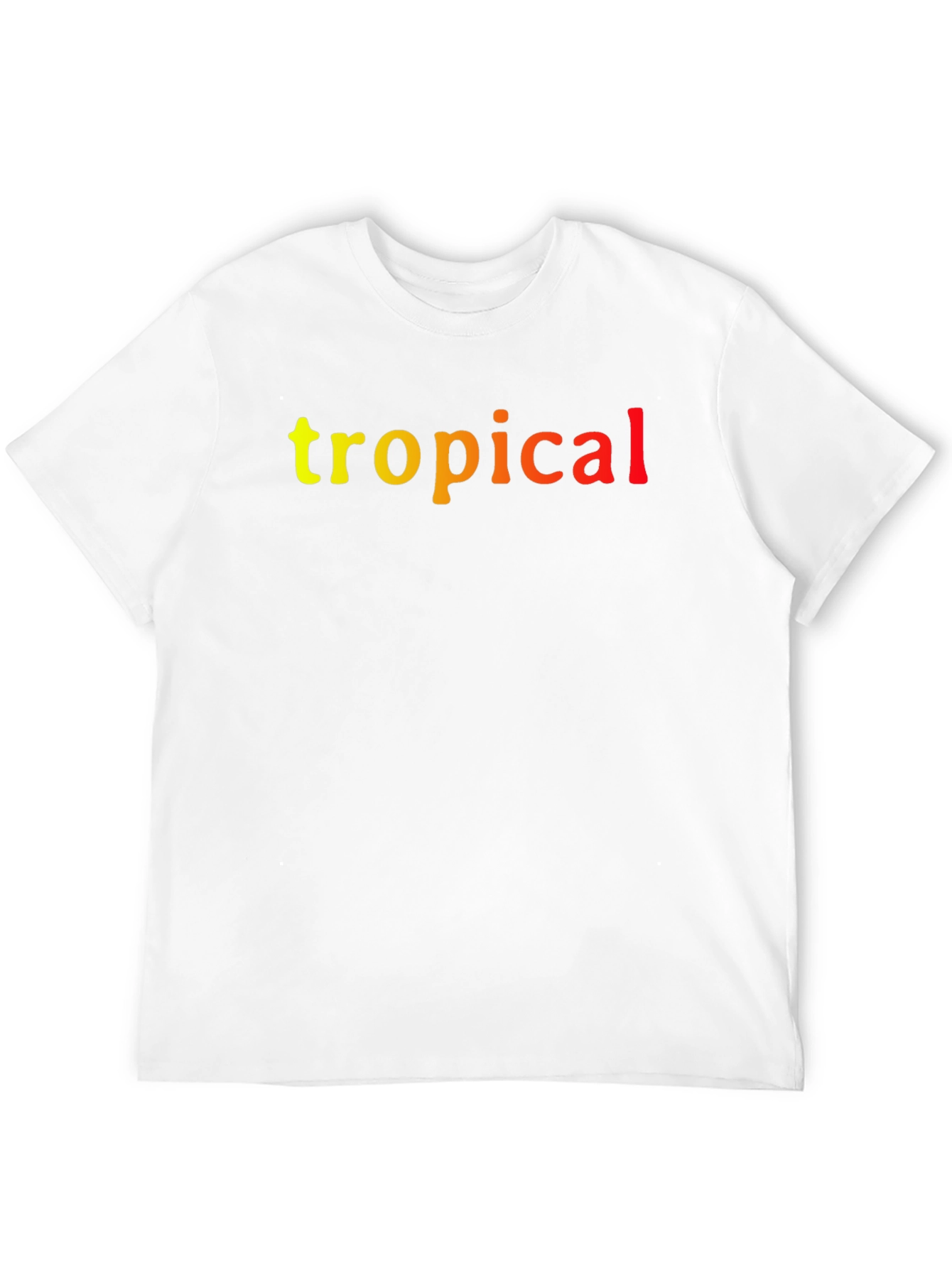 Tropical Graphic Print Black T-Shirt