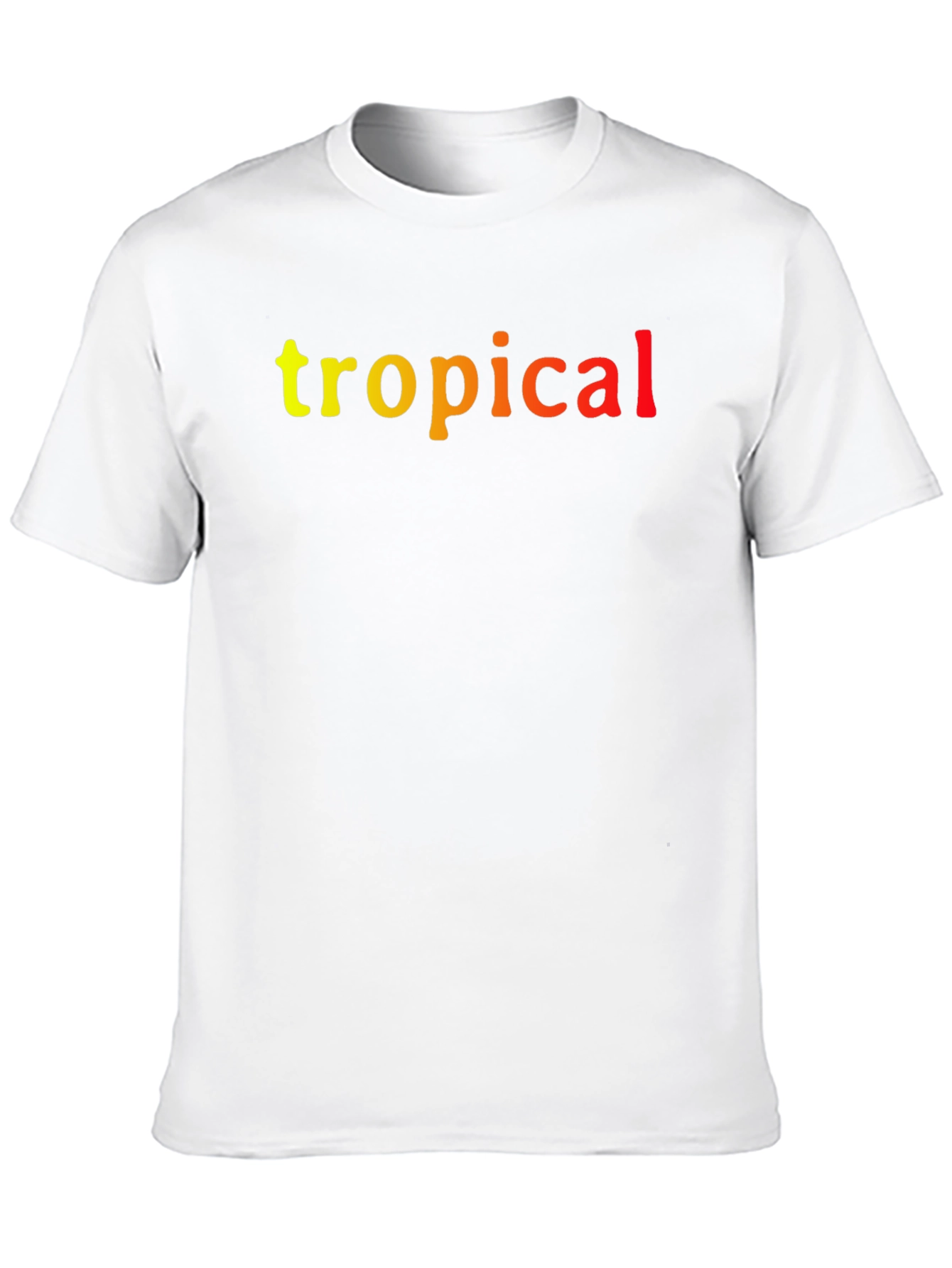 Tropical Graphic Print Black T-Shirt