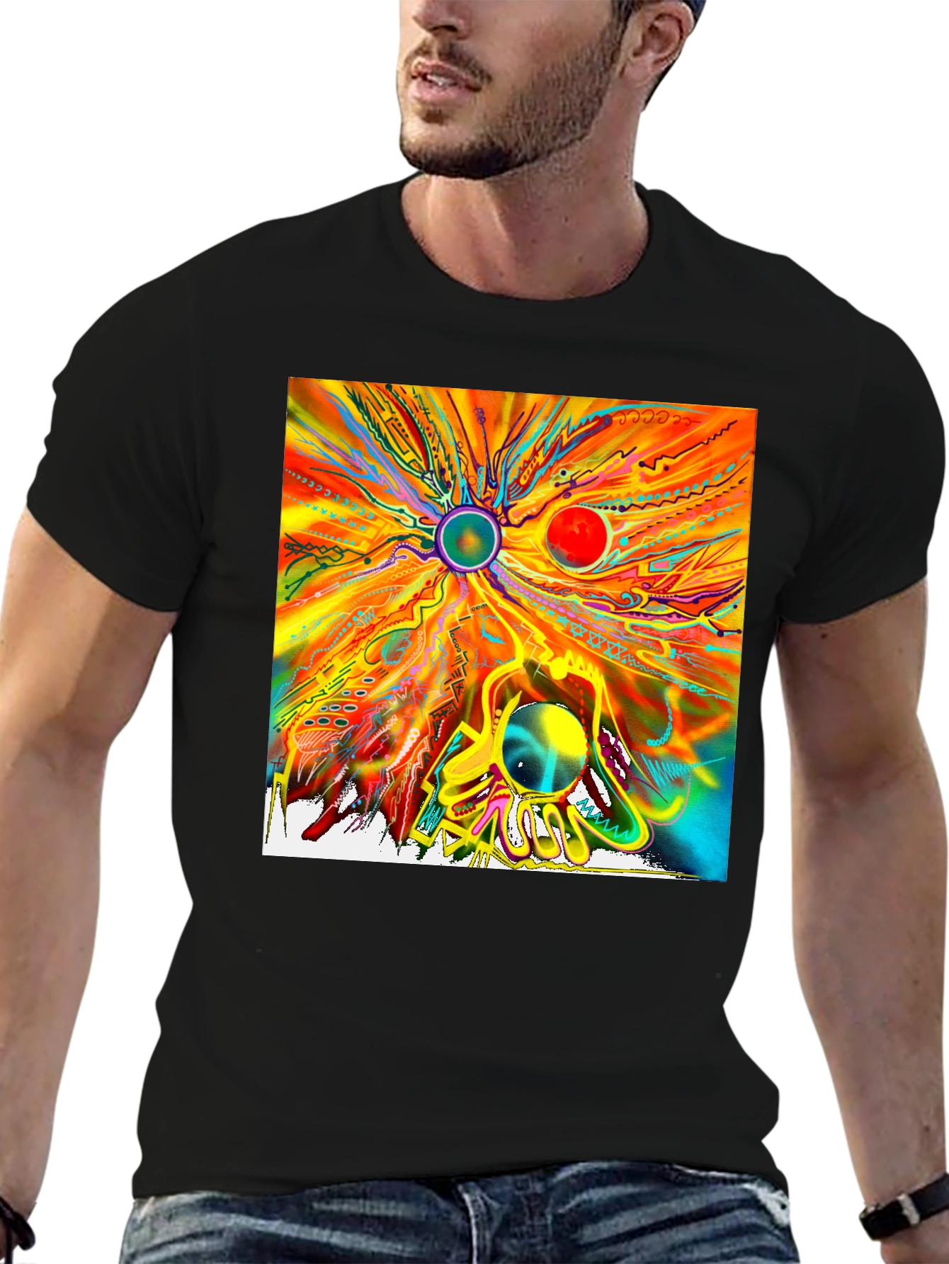 Abstract Art Graphic T-Shirt - Unique Design Tee