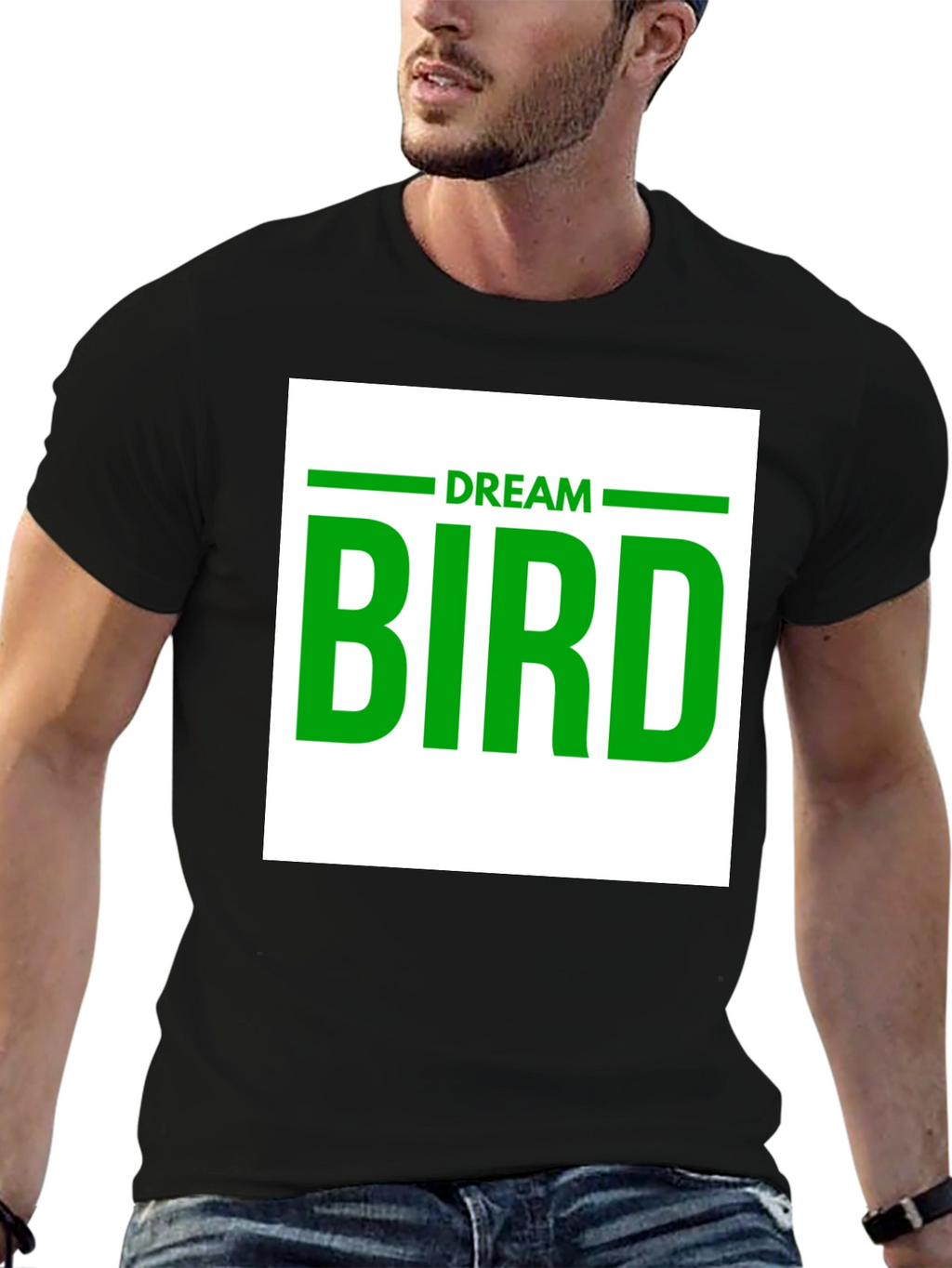 Dream Bird Graphic T-Shirt - Black Cotton Tee