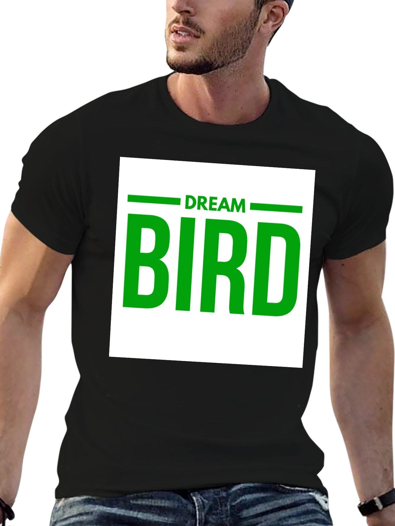 Dream Bird Graphic T-Shirt - Black Cotton Tee