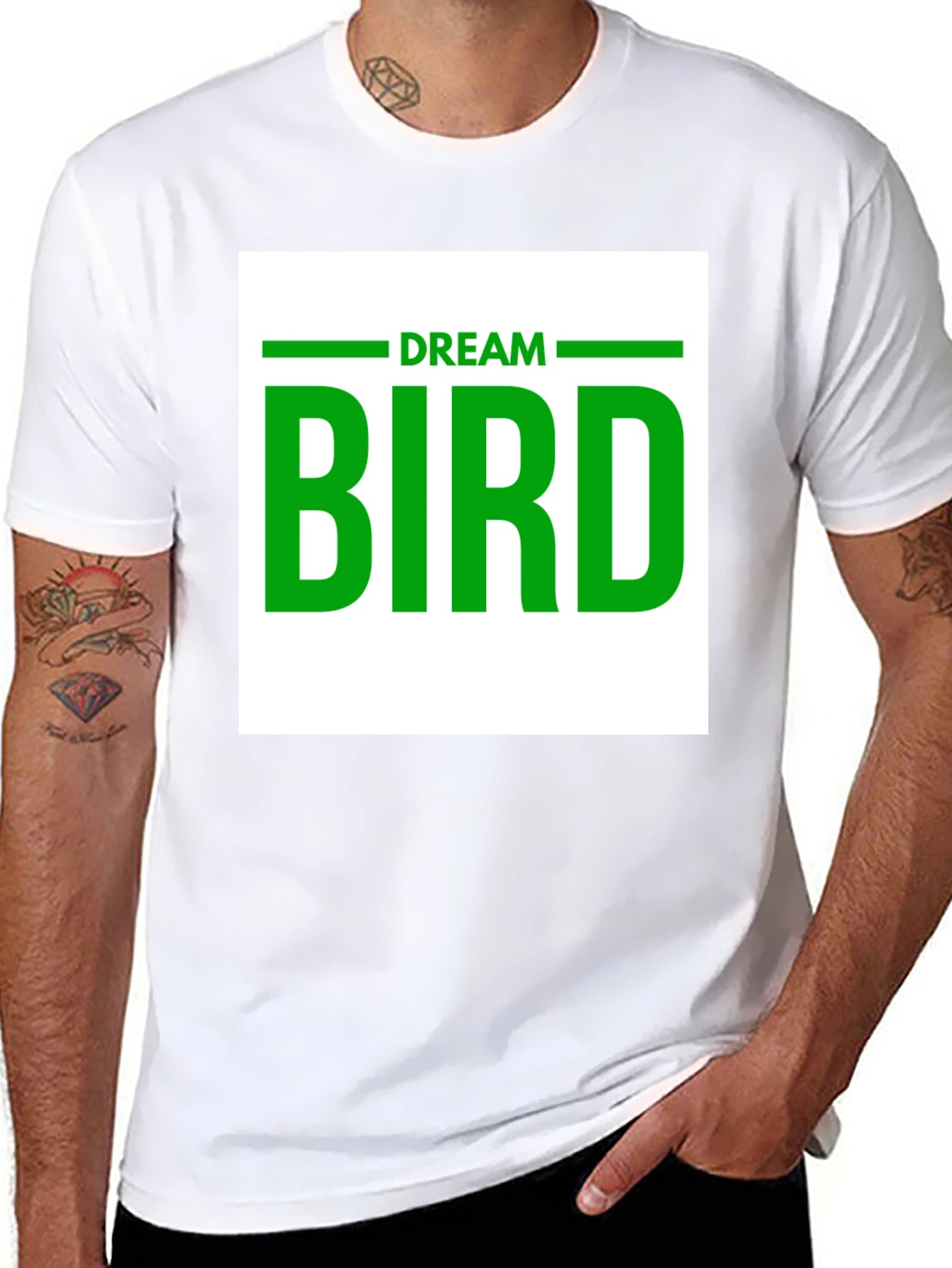 Dream Bird Graphic T-Shirt - Black Cotton Tee