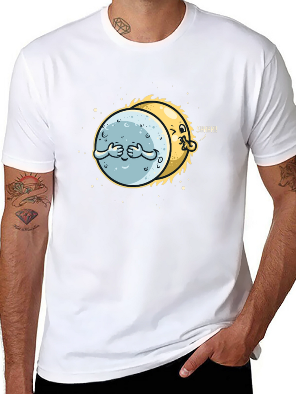 Sun & Moon Secret Graphic T-Shirt