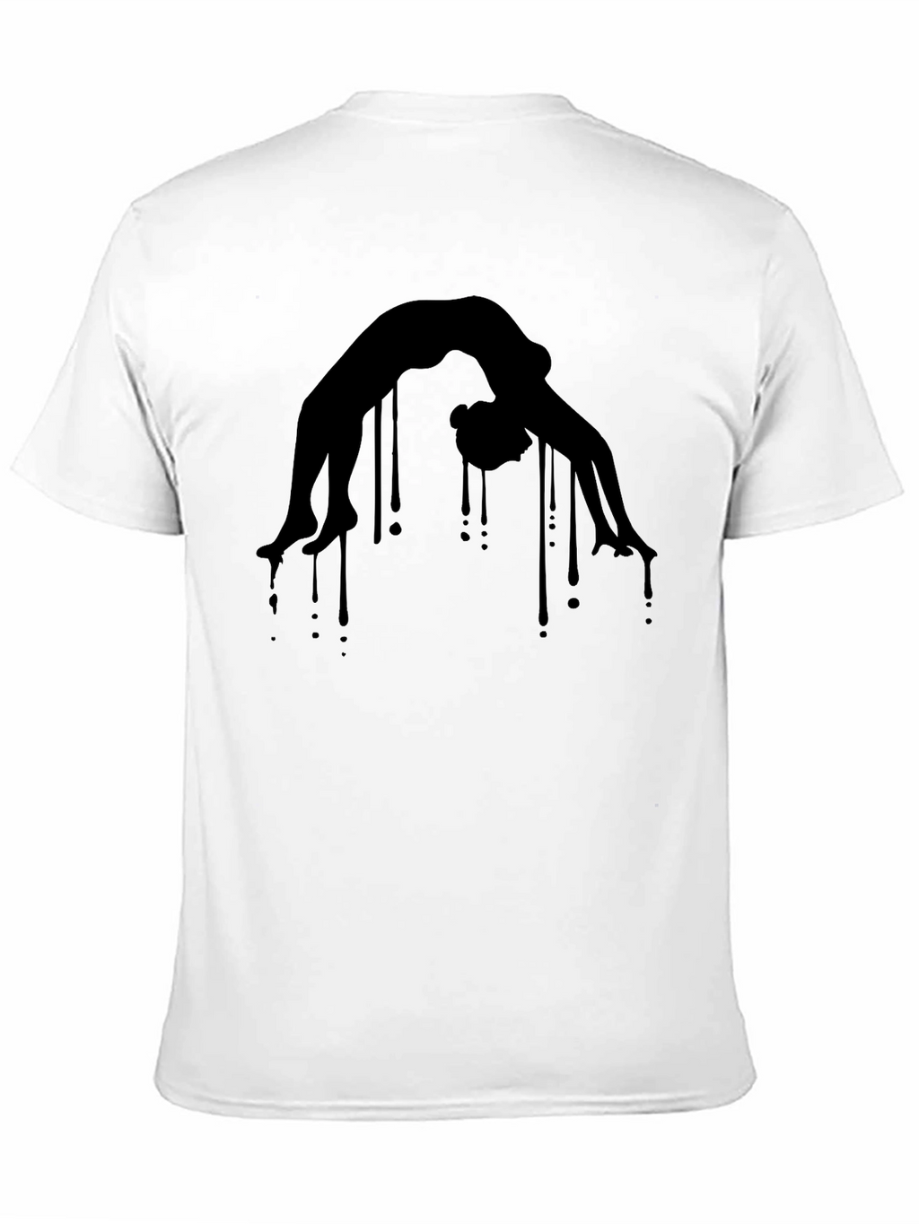 Yoga Pose Graphic Tee - Black Cotton Blend