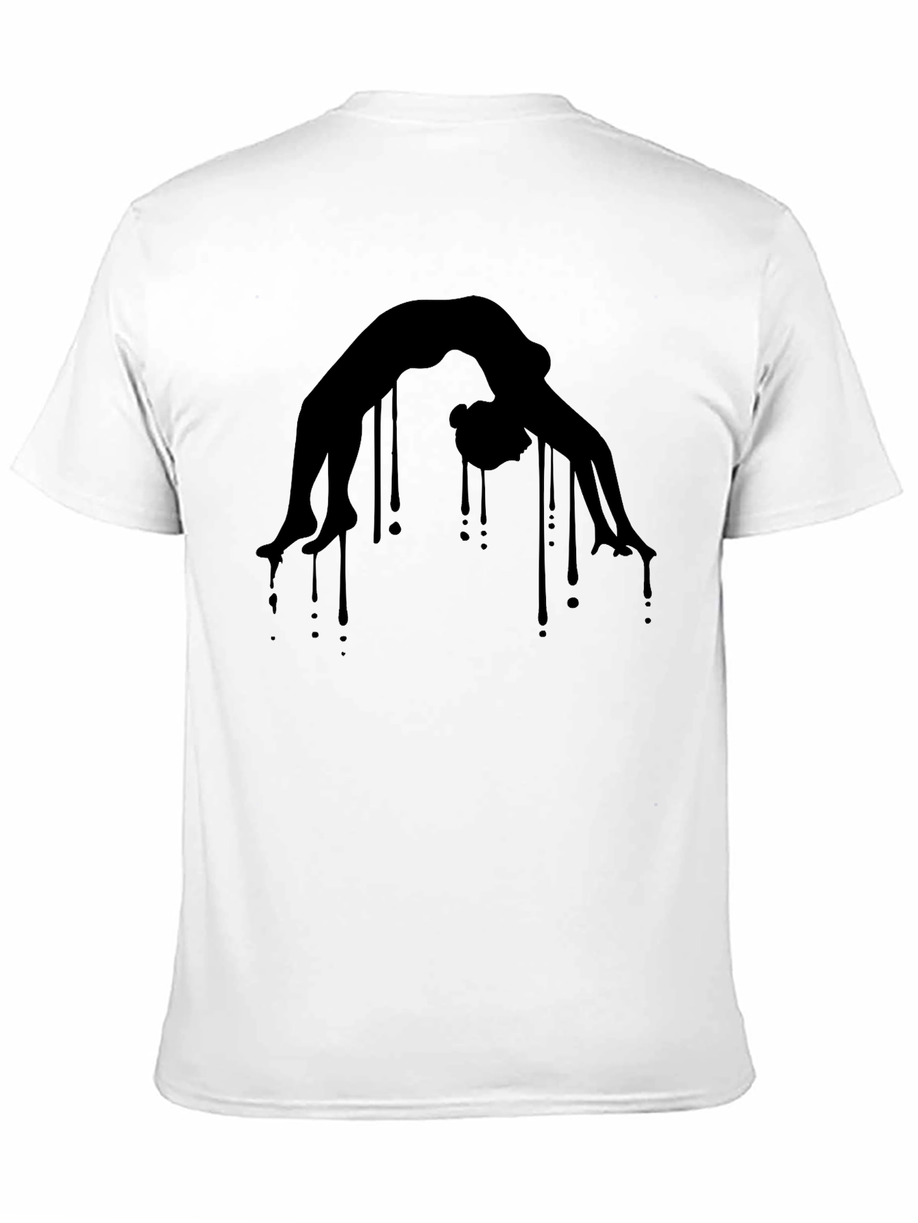 Yoga Pose Graphic Tee - Black Cotton Blend