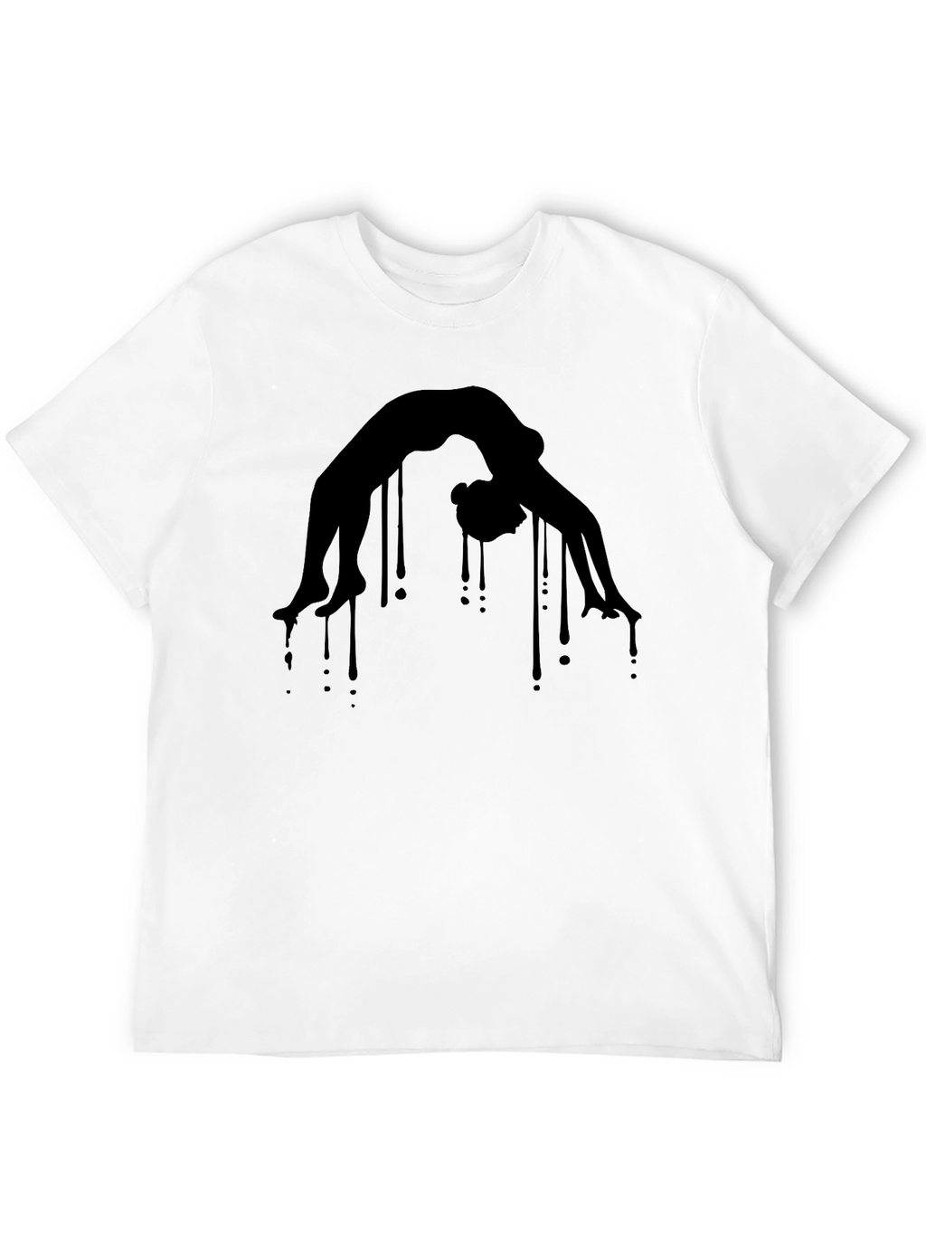 Yoga Pose Graphic Tee - Black Cotton Blend
