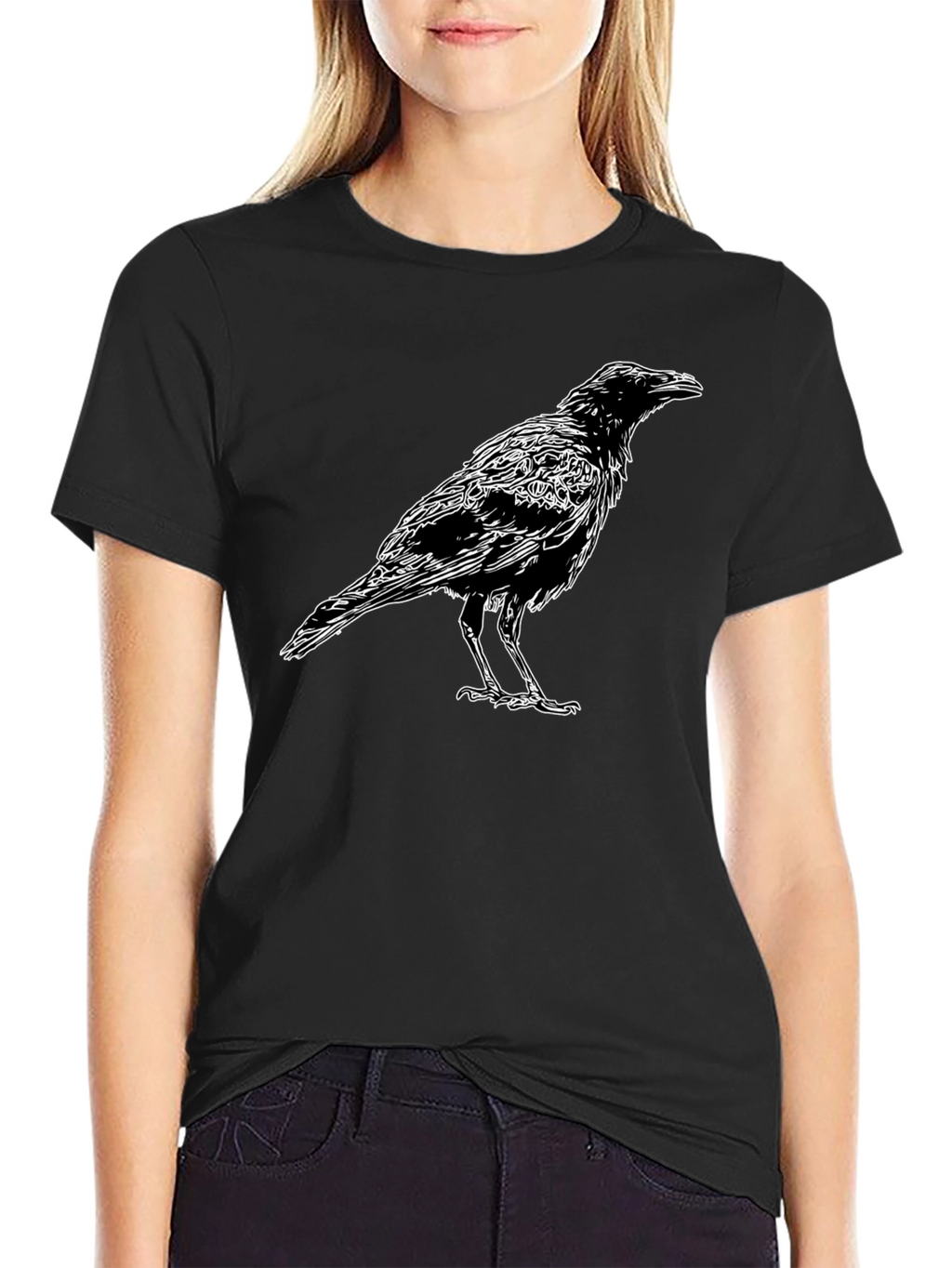 Raven Graphic T-Shirt - Mens Black Tee