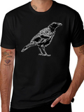 Raven Graphic T-Shirt - Mens Black Tee