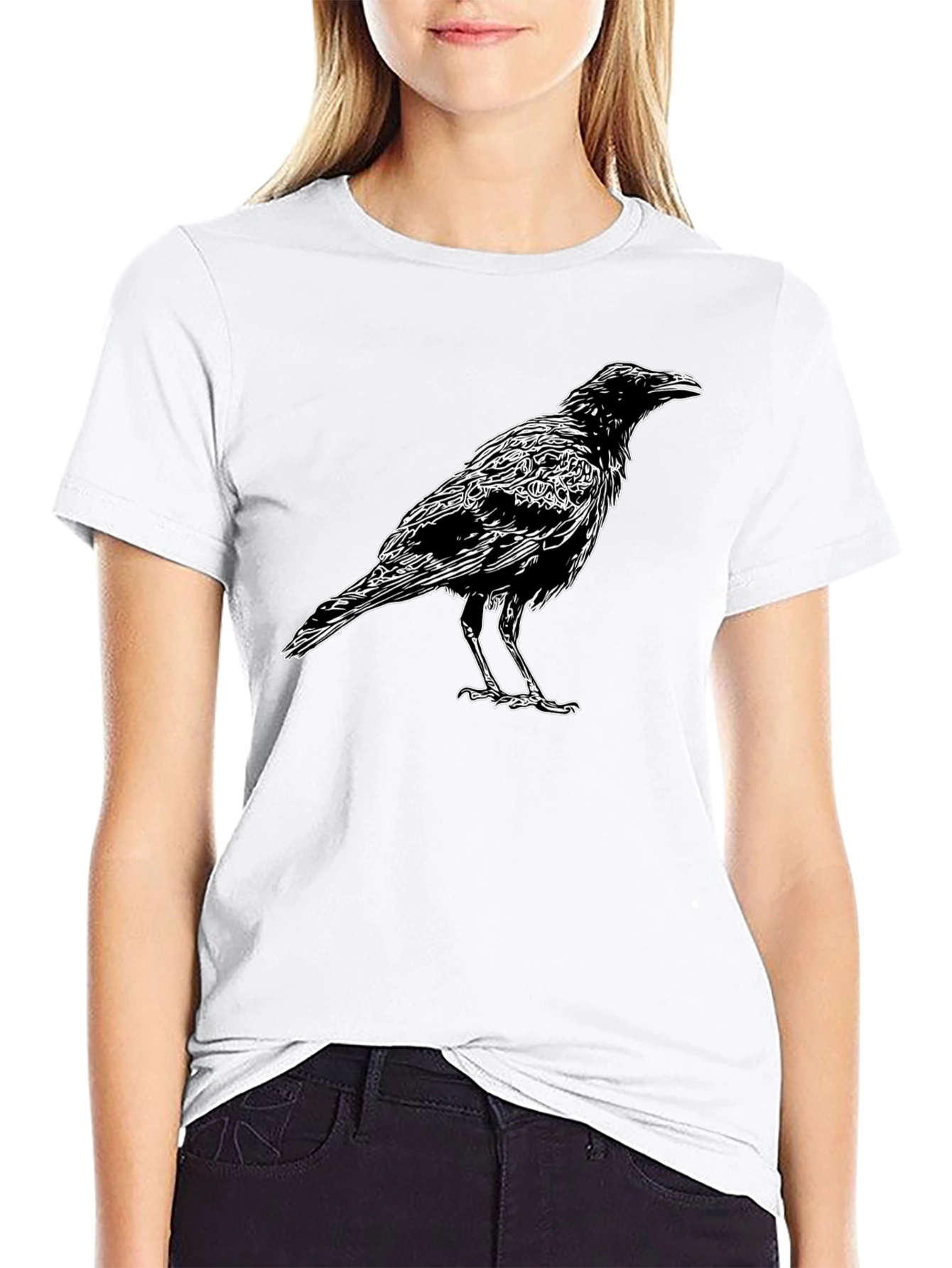 Raven Graphic T-Shirt - Mens Black Tee