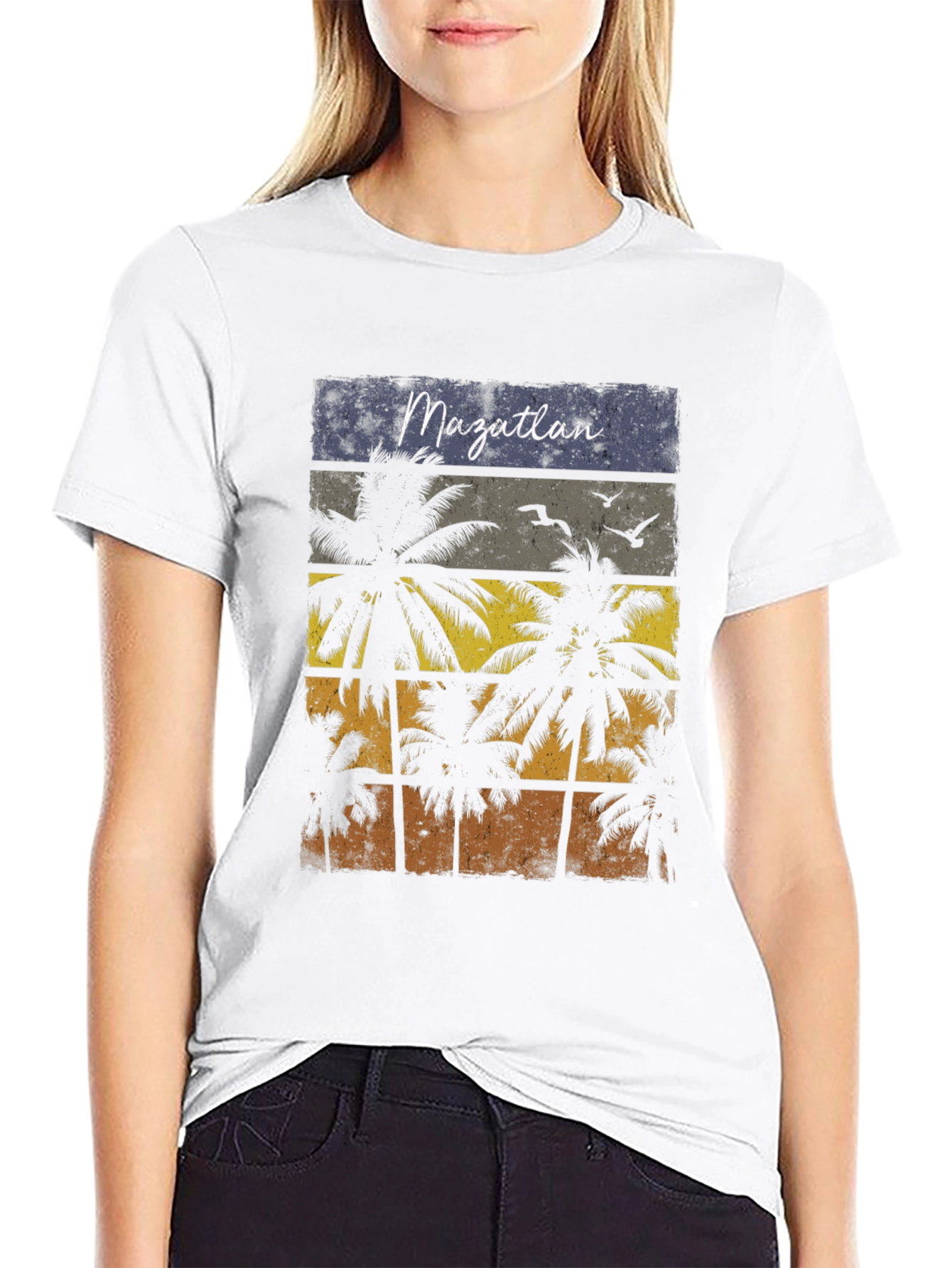 Mazatlan Palm Tree Graphic T-Shirt