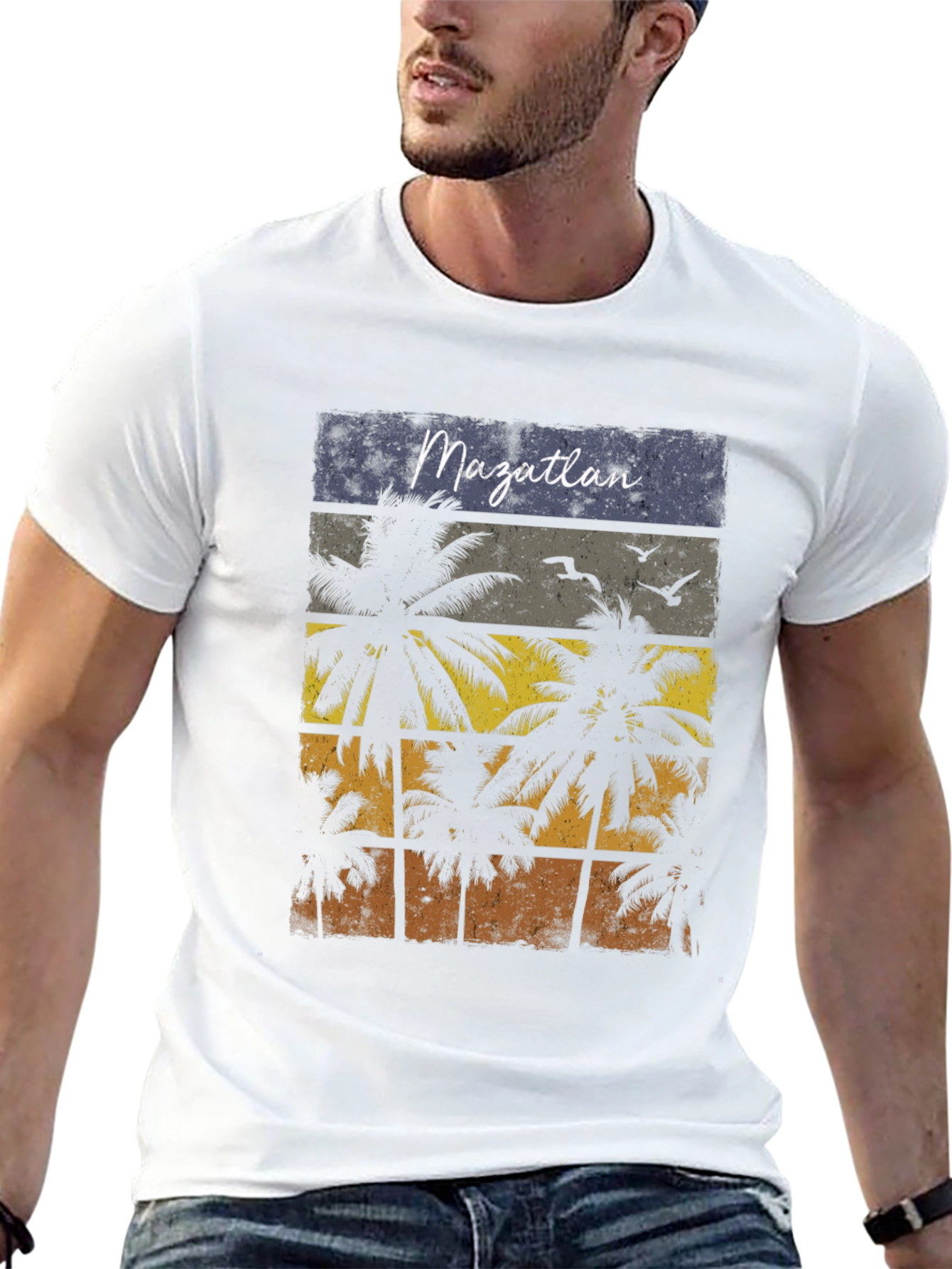 Mazatlan Palm Tree Graphic T-Shirt