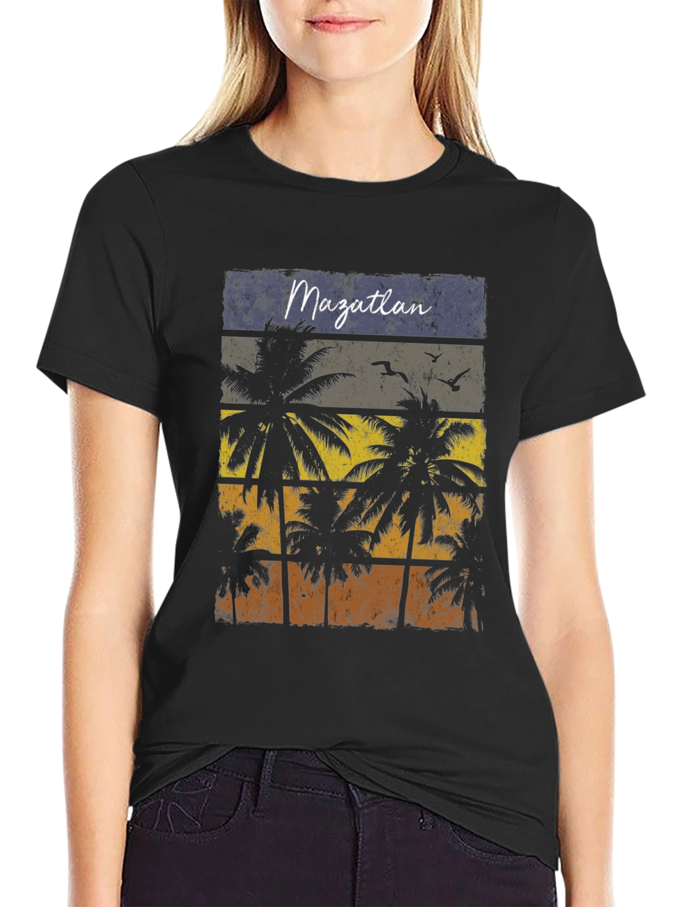 Mazatlan Palm Tree Graphic T-Shirt