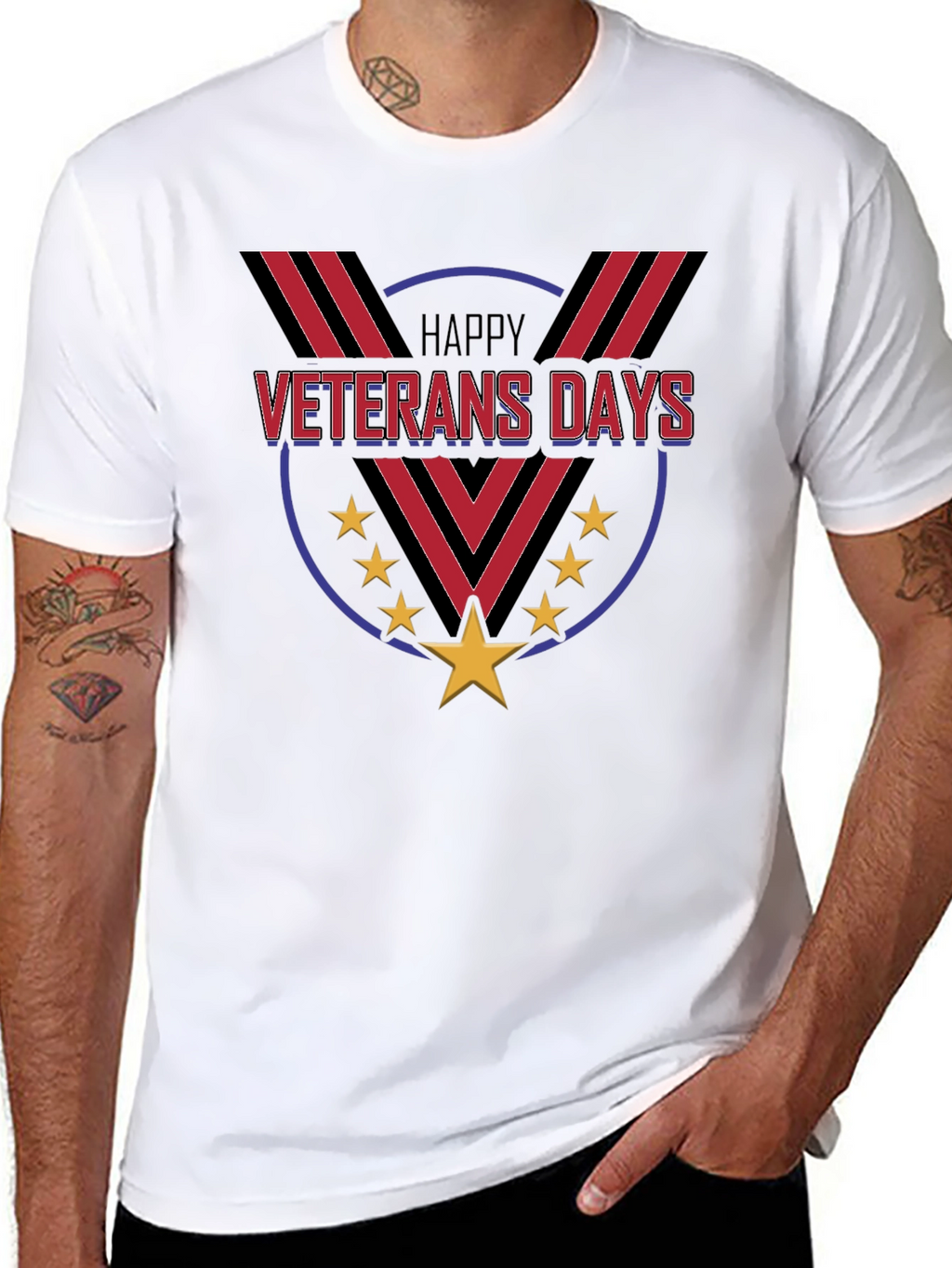 Happy Veterans Day T-Shirt - Patriotic Design