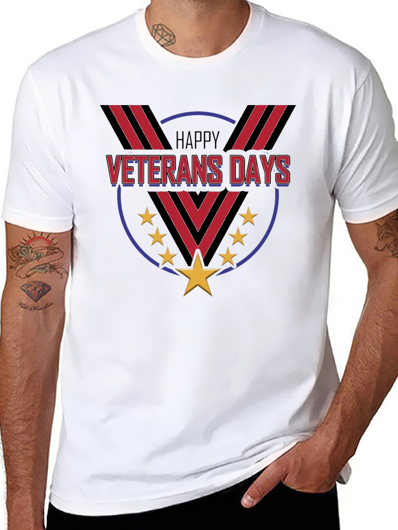 Happy Veterans Day T-Shirt - Patriotic Design