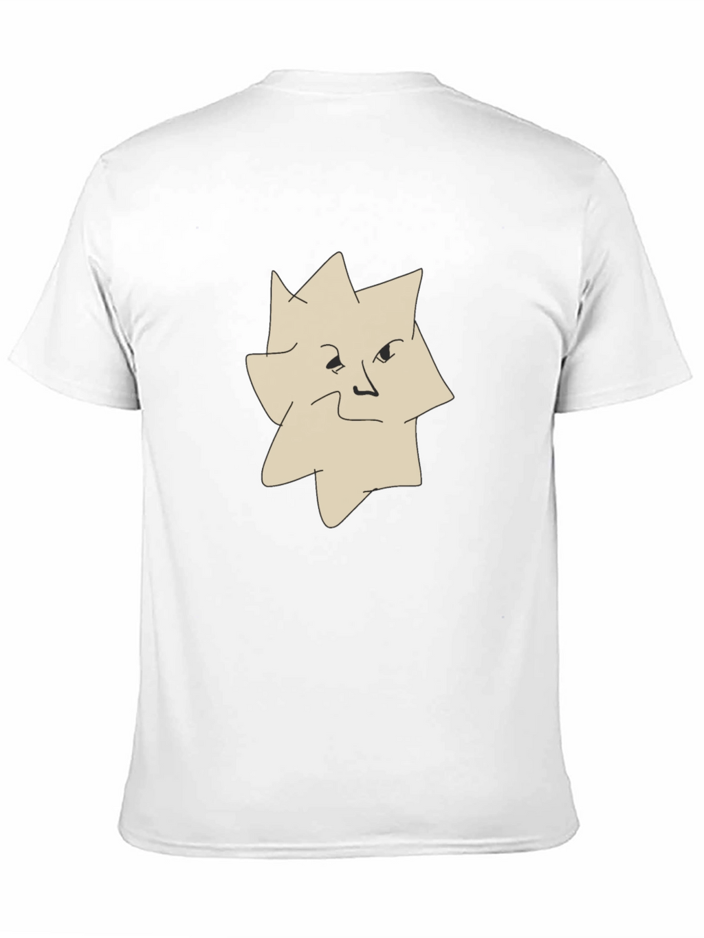 Abstract Face Graphic Tee - Black Casual T-Shirt