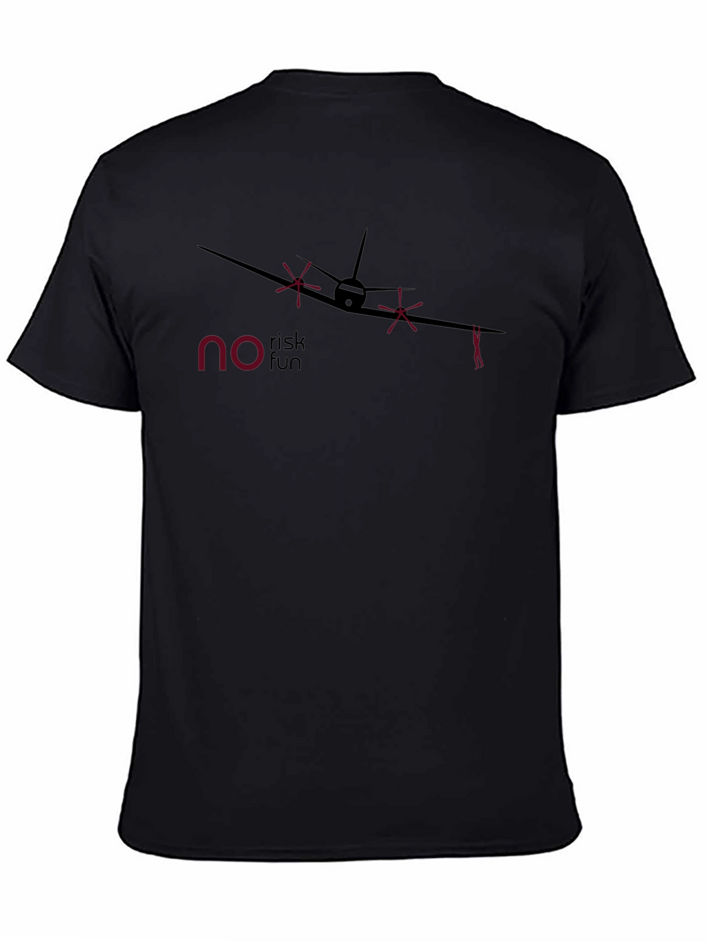 No Risk Fun Airplane Graphic Tee - Soft Cotton