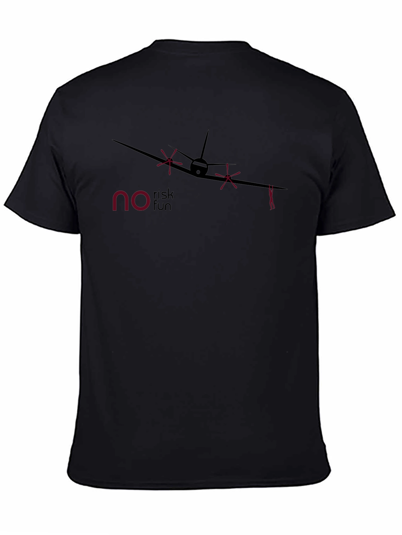 No Risk Fun Airplane Graphic Tee - Soft Cotton
