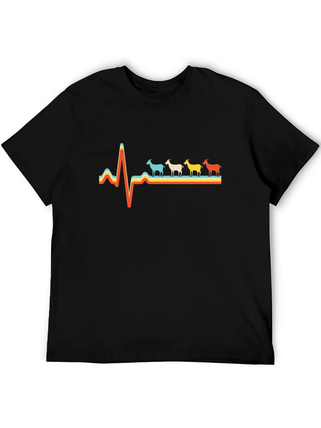 Goat Heartbeat T-Shirt - Novelty Graphic Tee