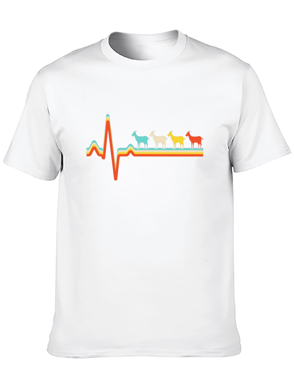 Goat Heartbeat T-Shirt - Novelty Graphic Tee