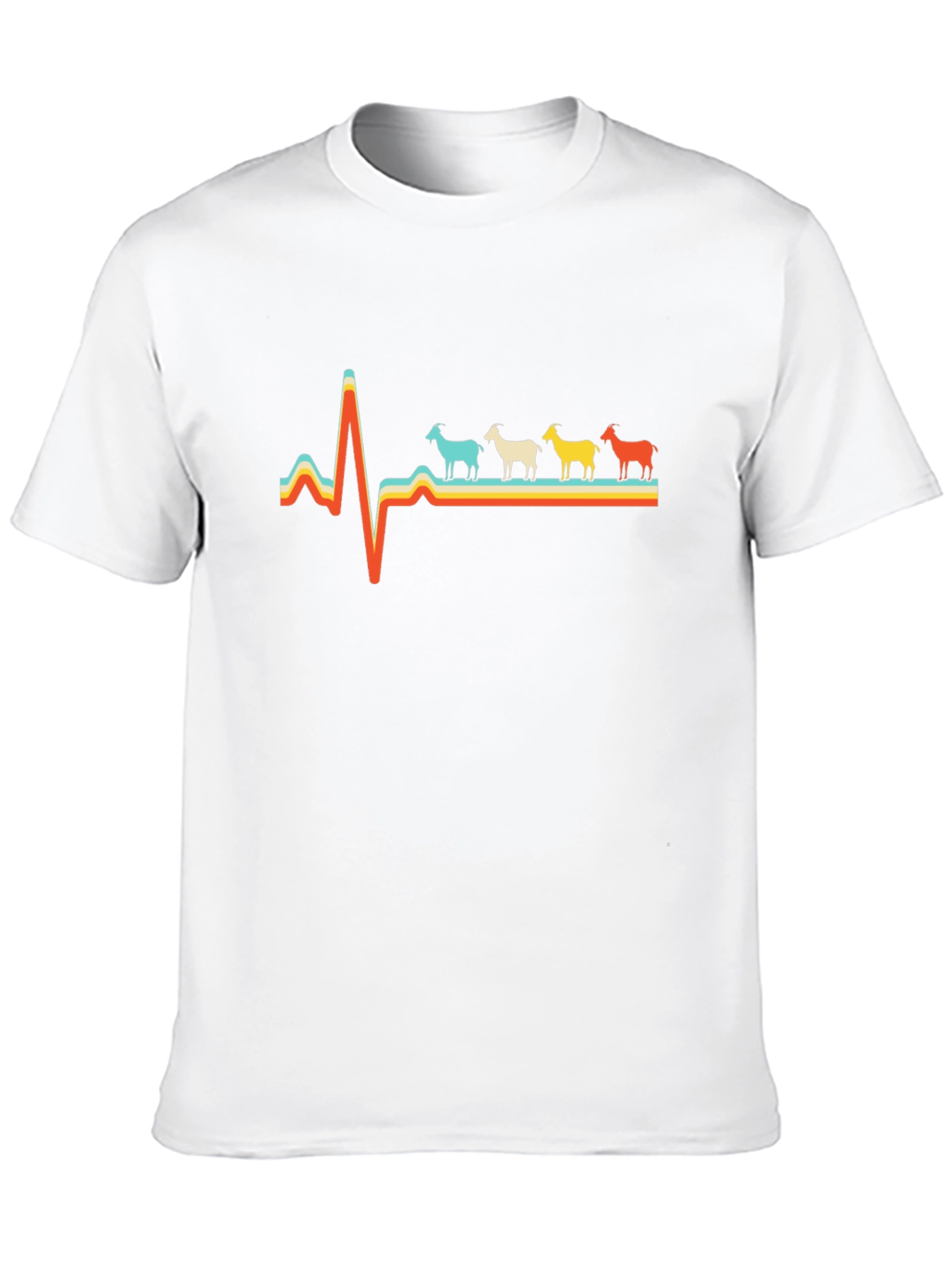 Goat Heartbeat T-Shirt - Novelty Graphic Tee