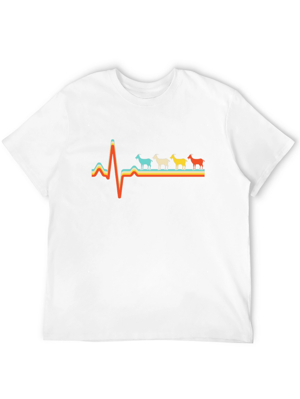 Goat Heartbeat T-Shirt - Novelty Graphic Tee