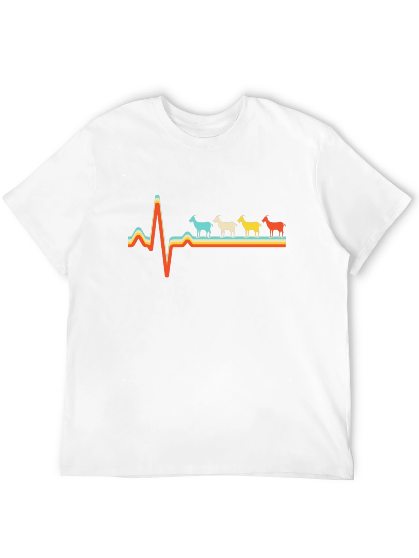 Goat Heartbeat T-Shirt - Novelty Graphic Tee