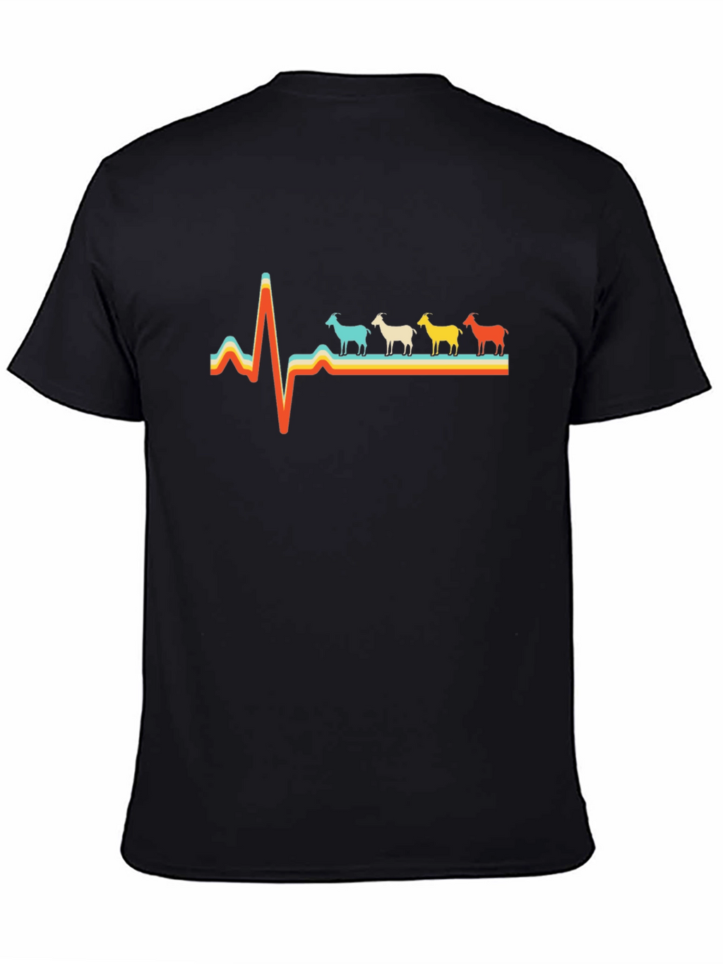 Goat Heartbeat T-Shirt - Novelty Graphic Tee