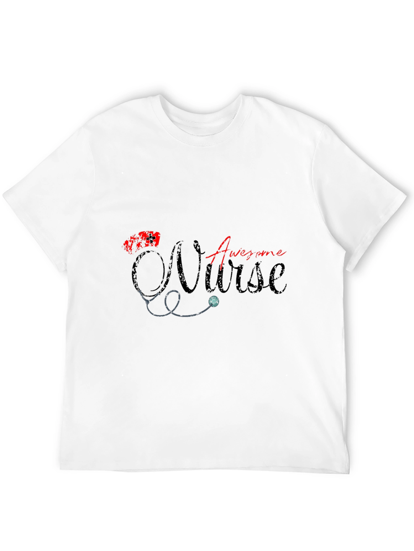 Awesome Nurse Graphic T-Shirt - Black