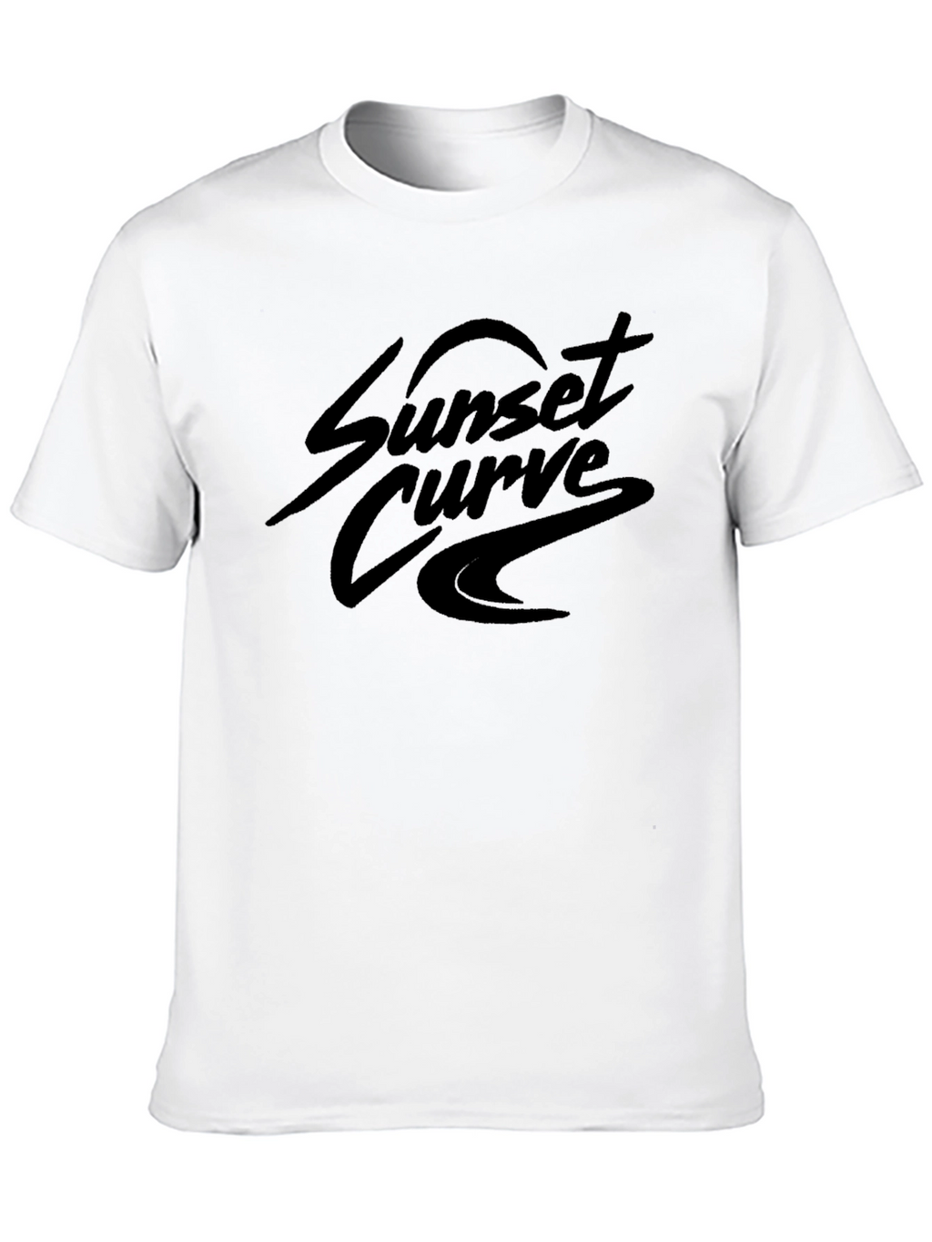 Sunset Curve Black Graphic T-Shirt