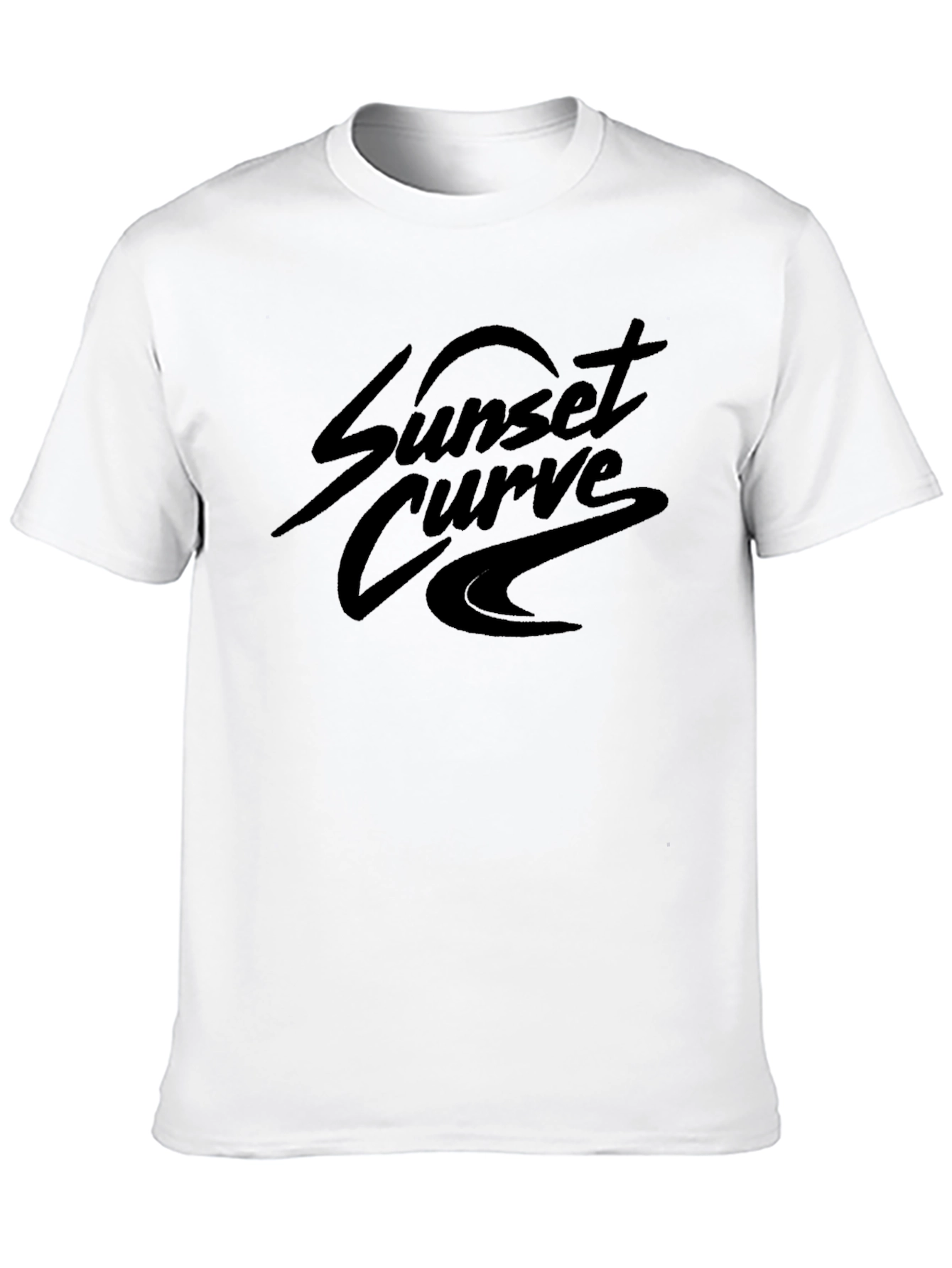 Sunset Curve Black Graphic T-Shirt