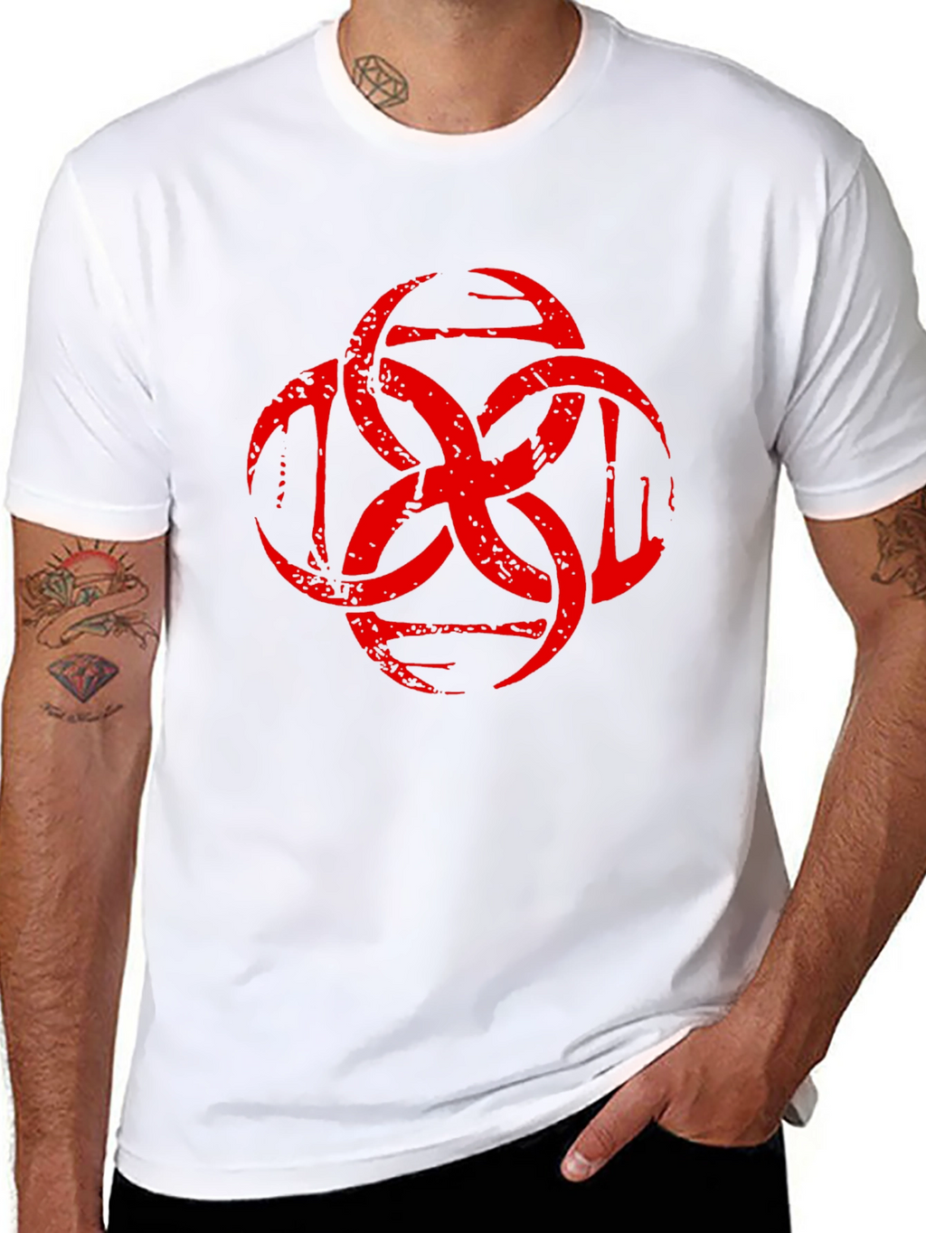 Tribal Tattoo Style Graphic T-Shirt