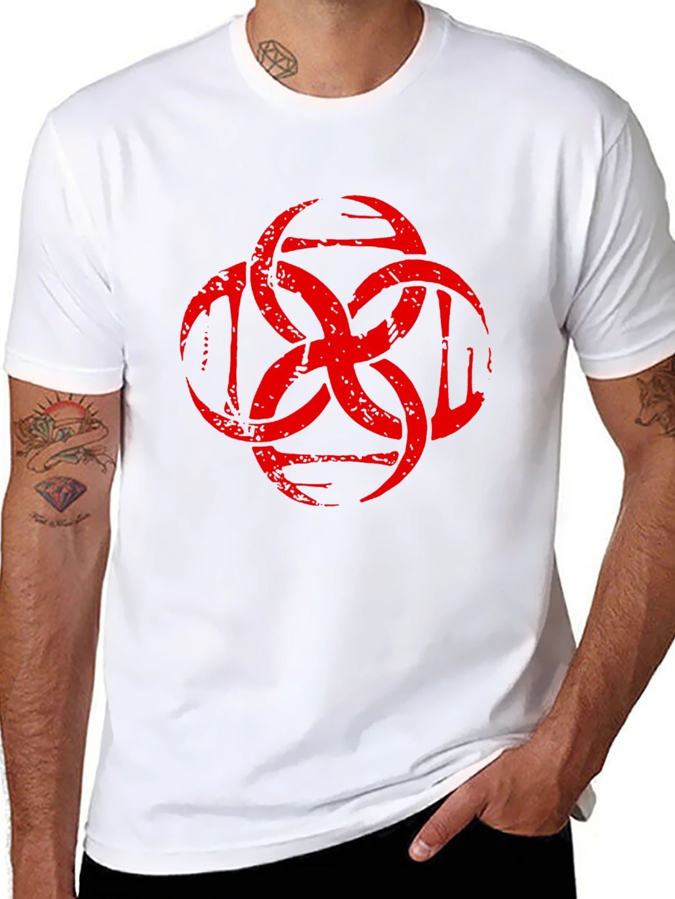 Tribal Tattoo Style Graphic T-Shirt