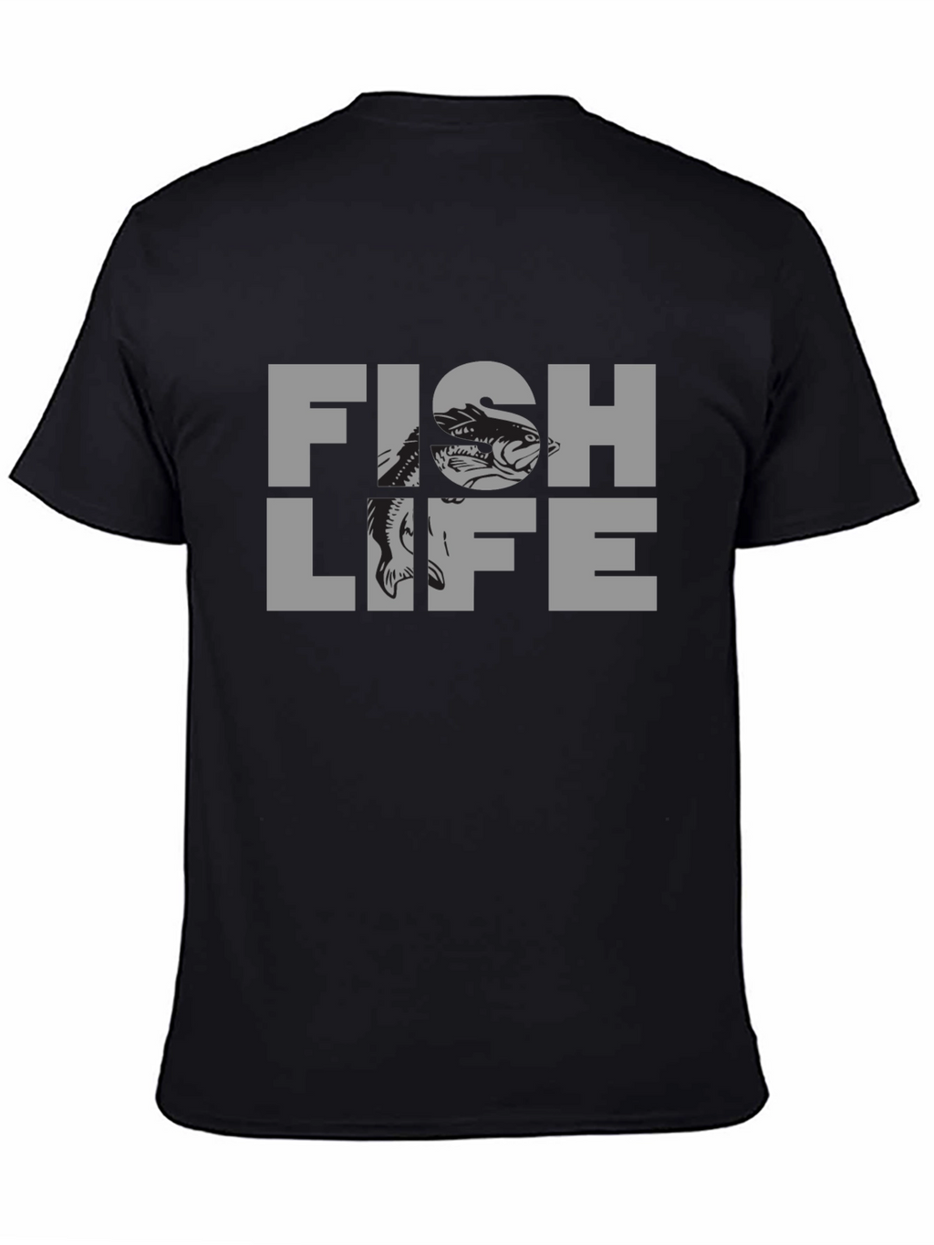Fish Life Graphic T-Shirt - Black