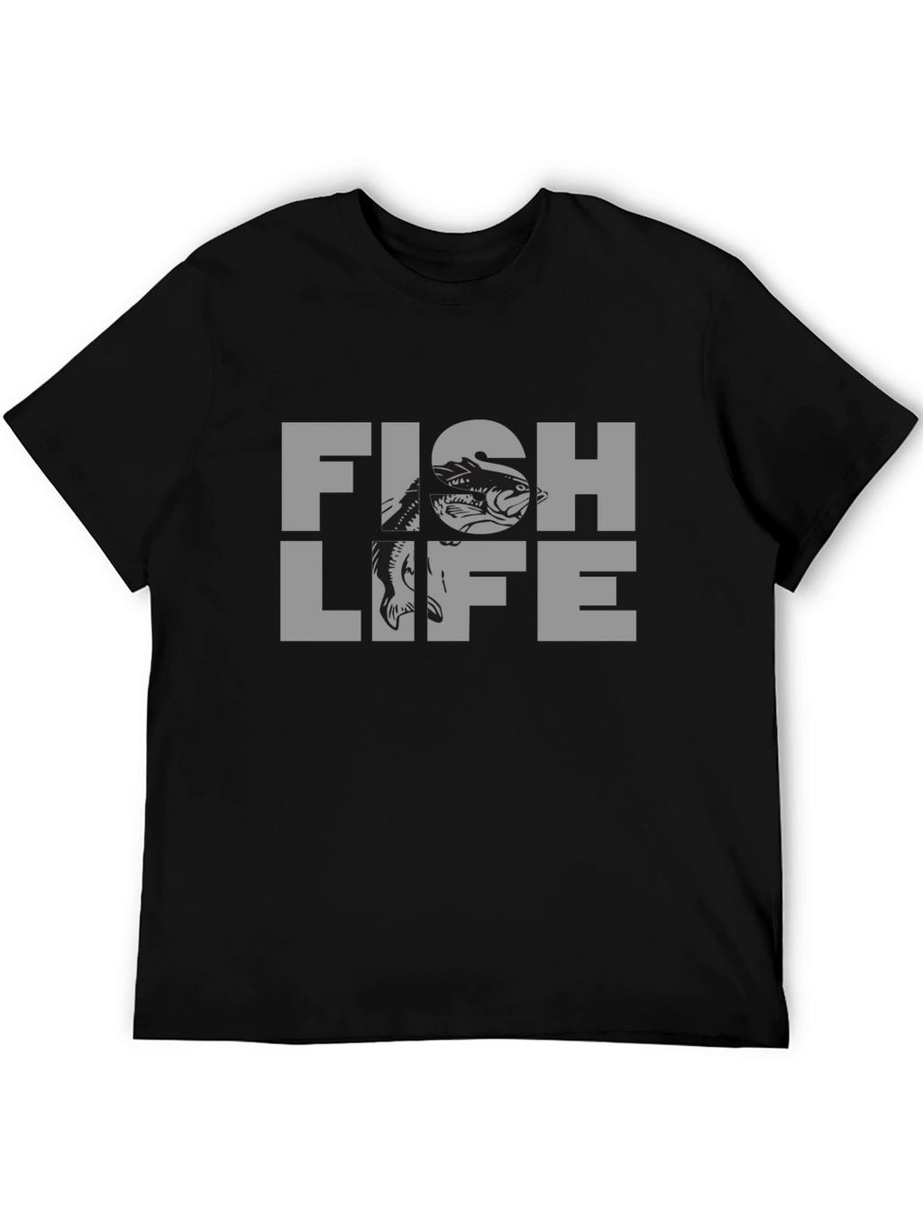 Fish Life Graphic T-Shirt - Black