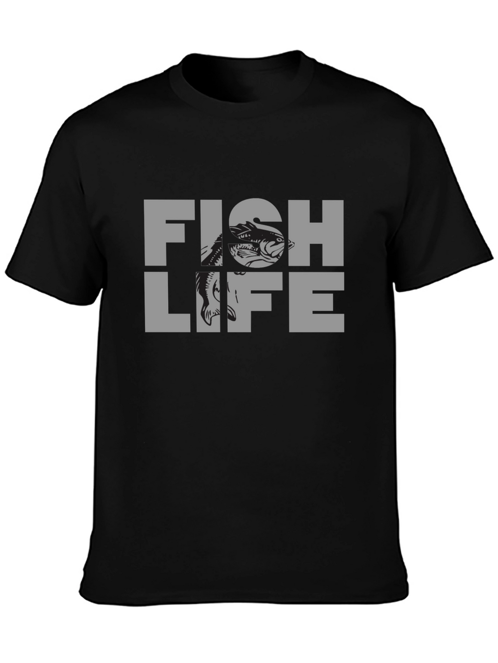Fish Life Graphic T-Shirt - Black