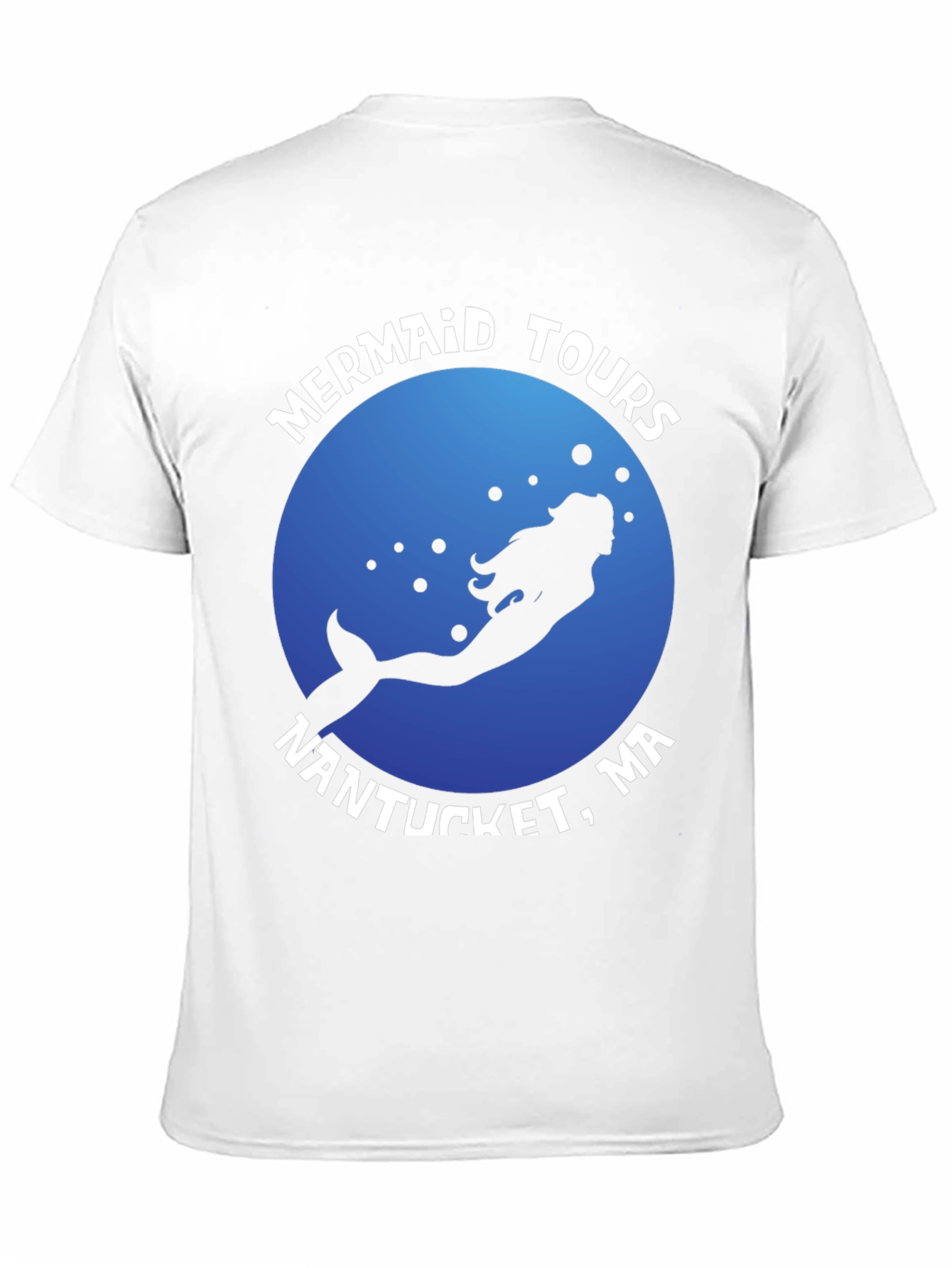 Mermaid Tours Nantucket MA Black T-Shirt