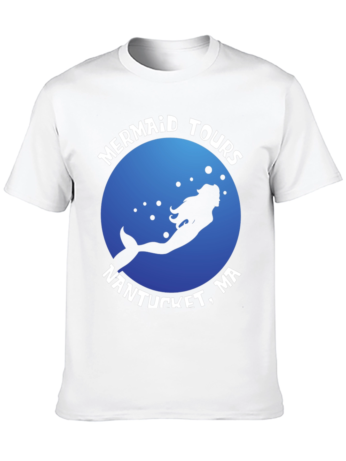 Mermaid Tours Nantucket MA Black T-Shirt