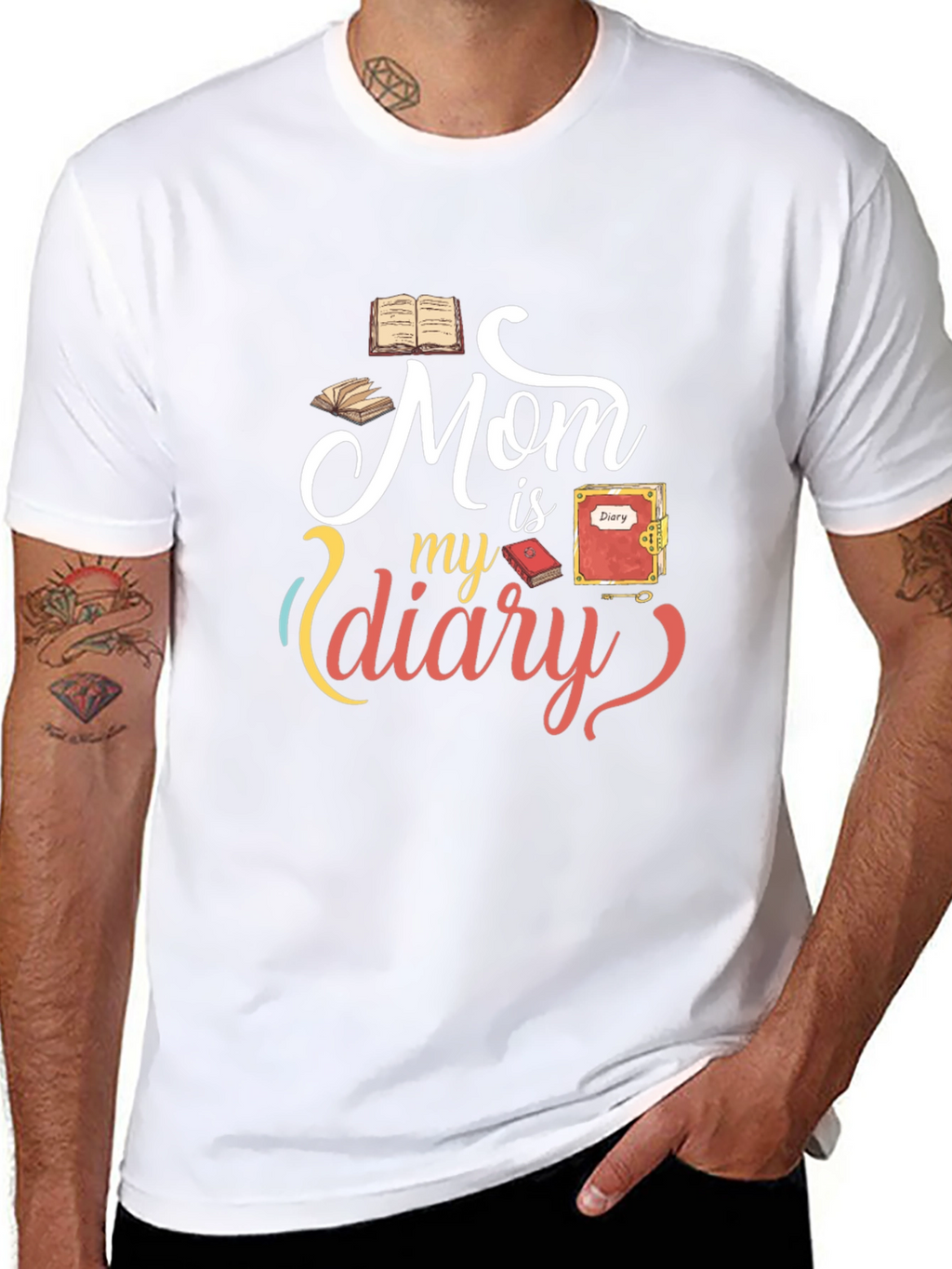 Mom is my diary graphic Tee
